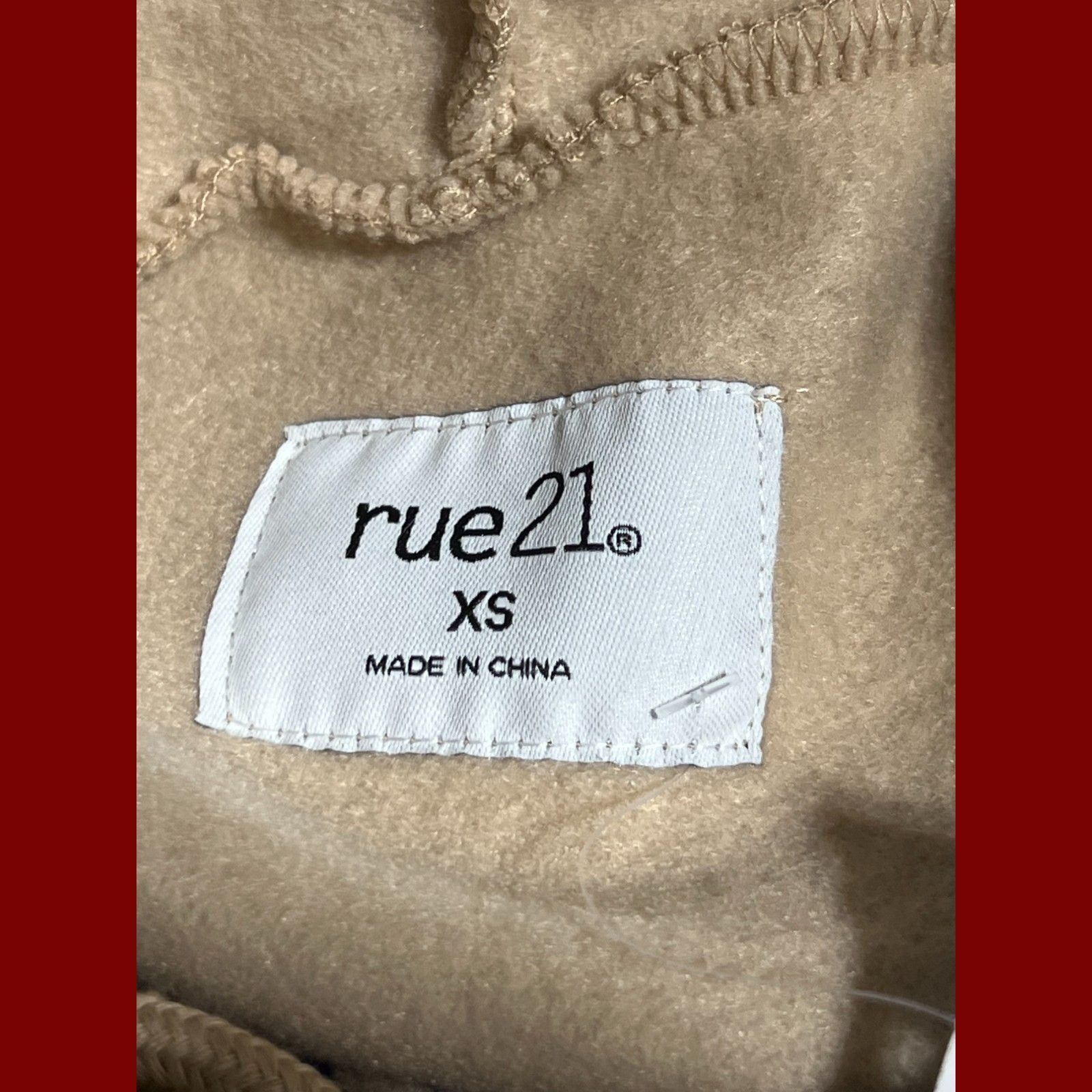 rue21 Rue 21 - Unisex Long Sleeve Hooded Sweat - Beige - Extra Sma Size US XS / EU 42 / 0 - 10 Thumbnail