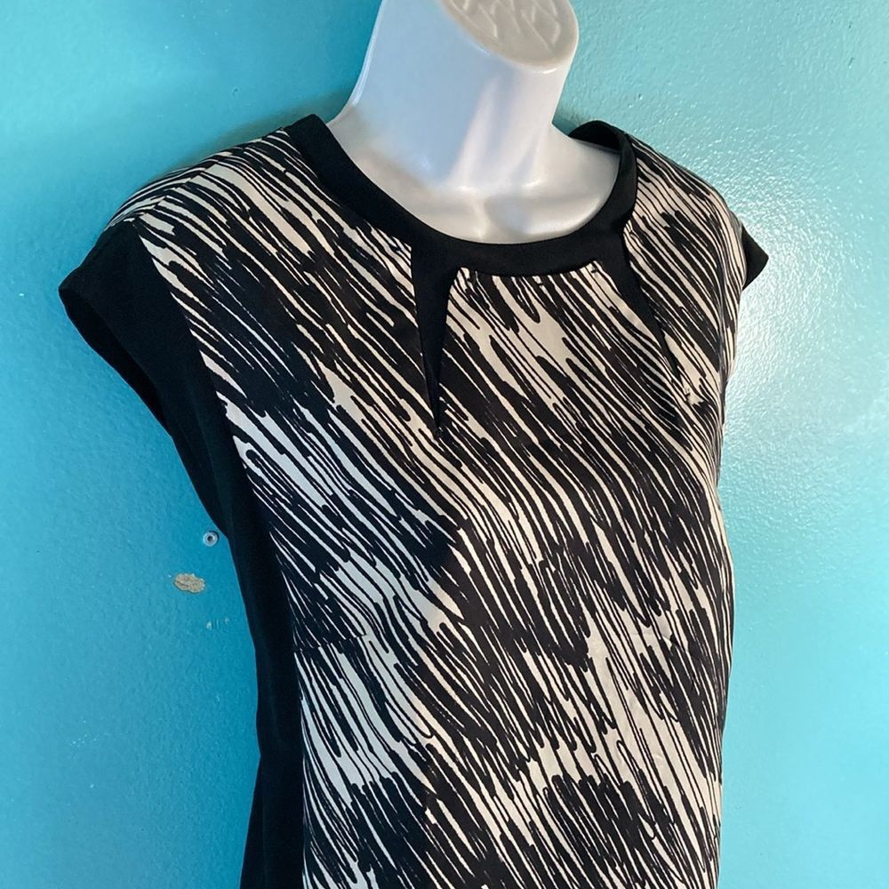 Sportmax Max Mara Sportmax Women’s Size 10 Black White Scribble Print Size L / US 10 / IT 46 - 10 Thumbnail