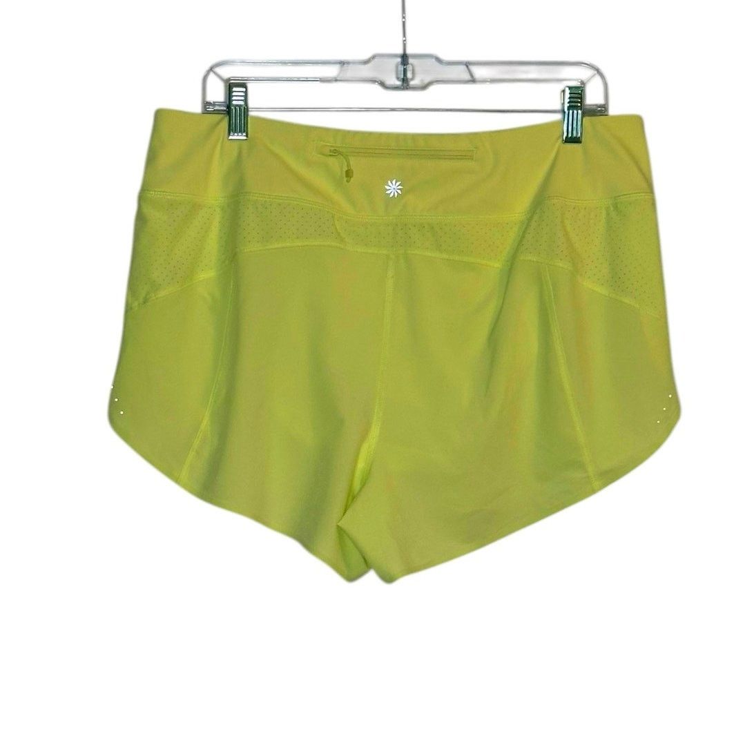 Athleta Athleta yellow pull on running duo shorts size Large Size 38" / US 16 / IT 52 - 2 Thumbnail