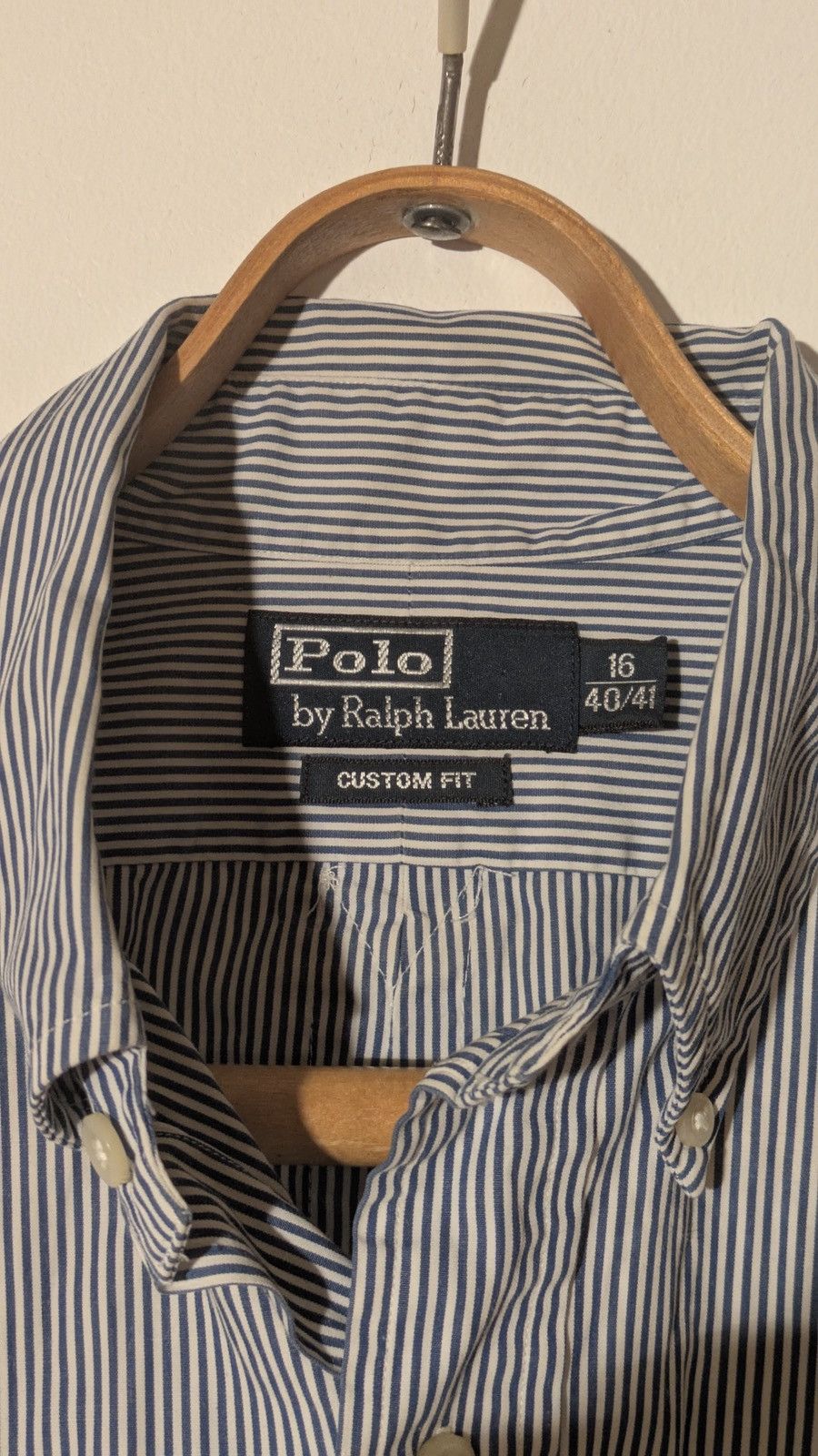 Polo Ralph Lauren 👔 Polo Ralph Lauren Striped Button-Up – Blue/White (Size L) Size US L / EU 52-54 / 3 - 3 Thumbnail