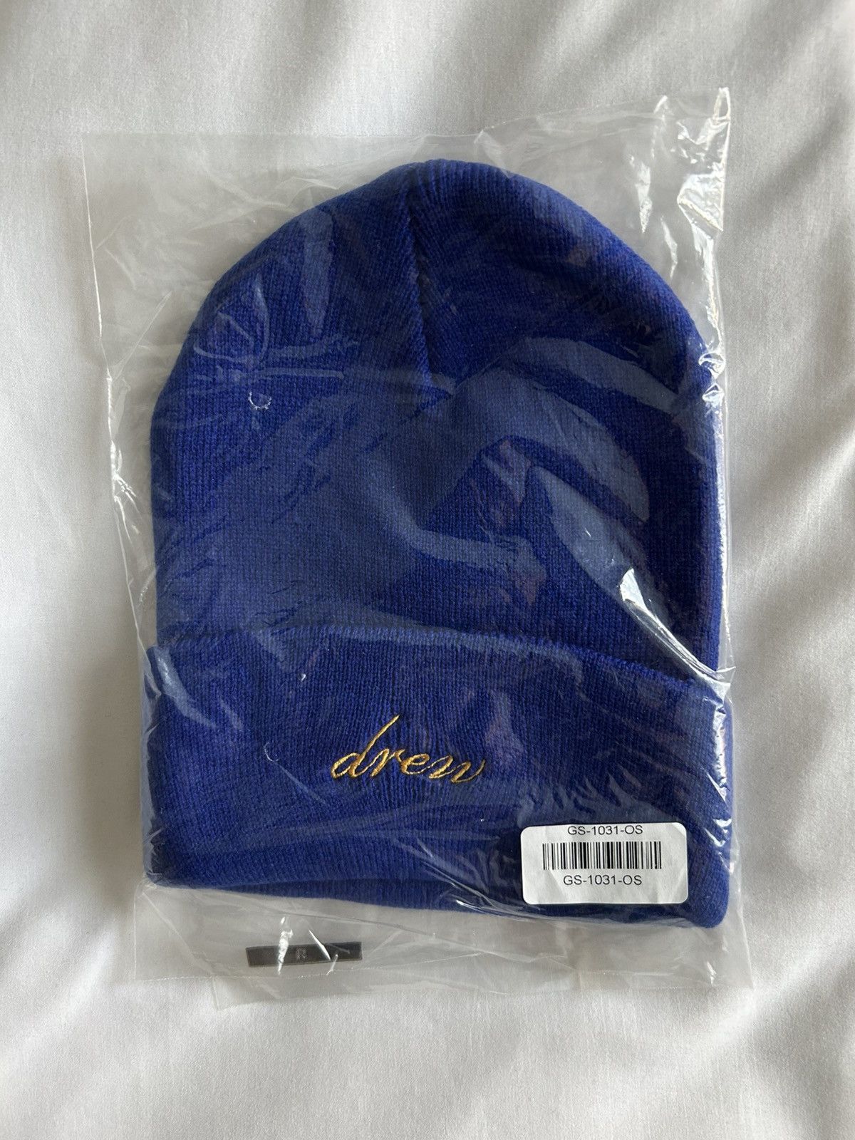 Drew House × Justin Bieber Drew House Cursive Beanie Royal Blue Size ONE SIZE - 5 Thumbnail