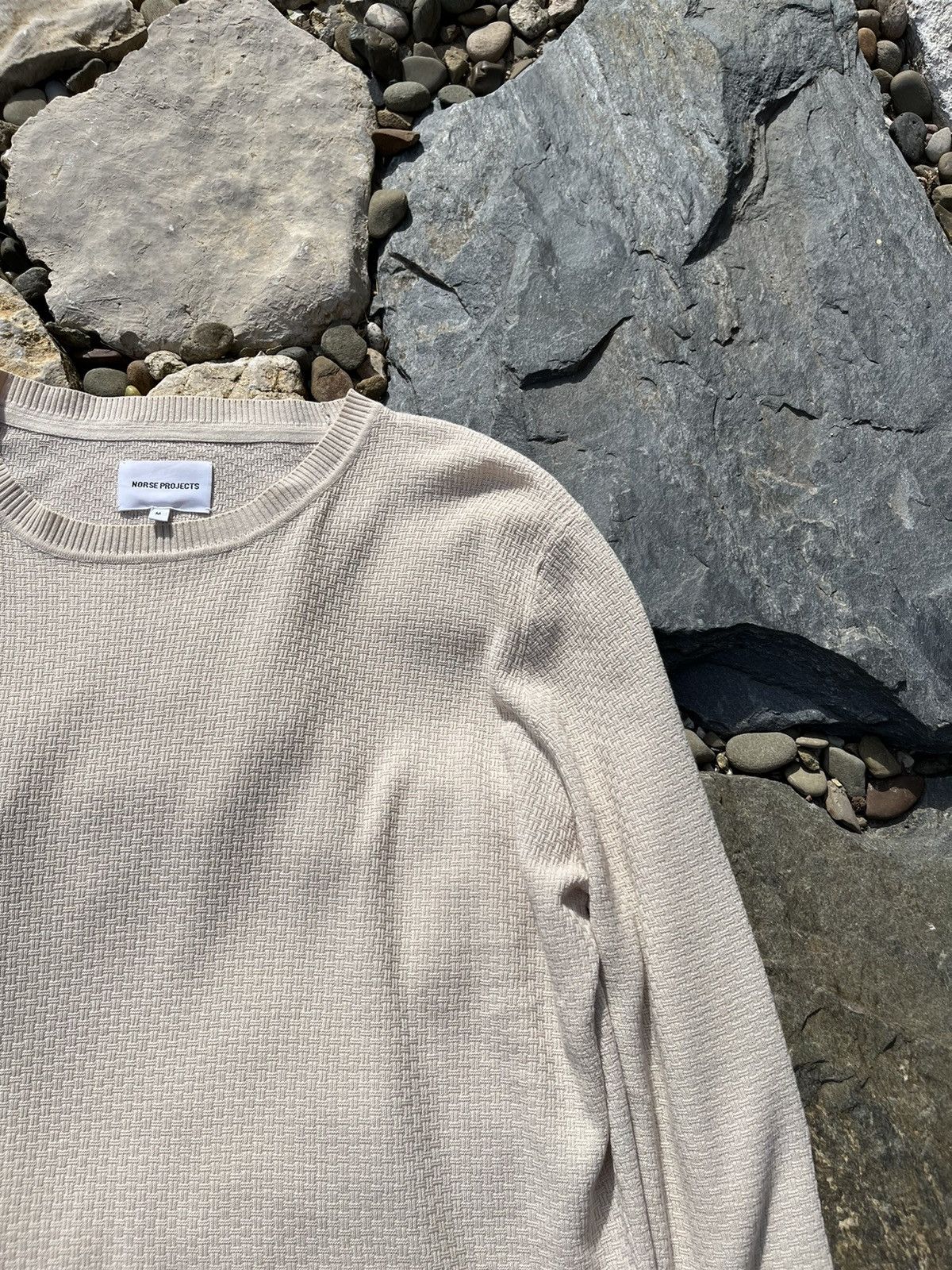 Acne Studios × Norse Projects × Our Legacy Norse Projects sigfred cotton texture knitted sweater jumper Size US M / EU 48-50 / 2 - 3 Thumbnail