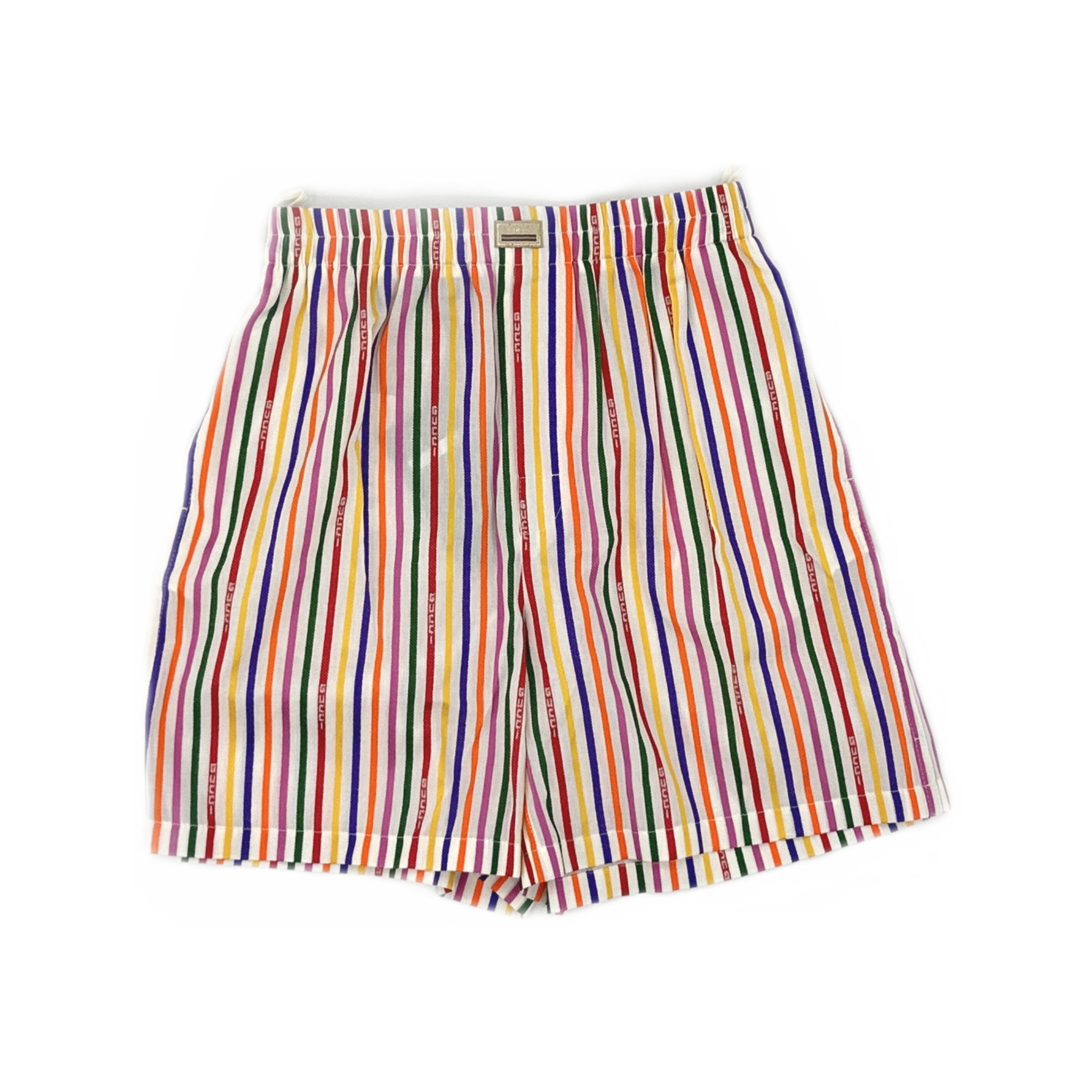 Gucci Gucci Rainbow Striped Denim Shorts Size 38 Size 26" / US 2 / IT 38 - 1 Thumbnail