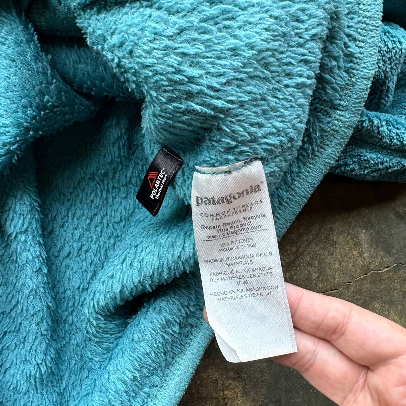 Patagonia Vintage Style Blue Teal Patagonia Sherpa Fleece Size L / US 10 / IT 46 - 5 Thumbnail