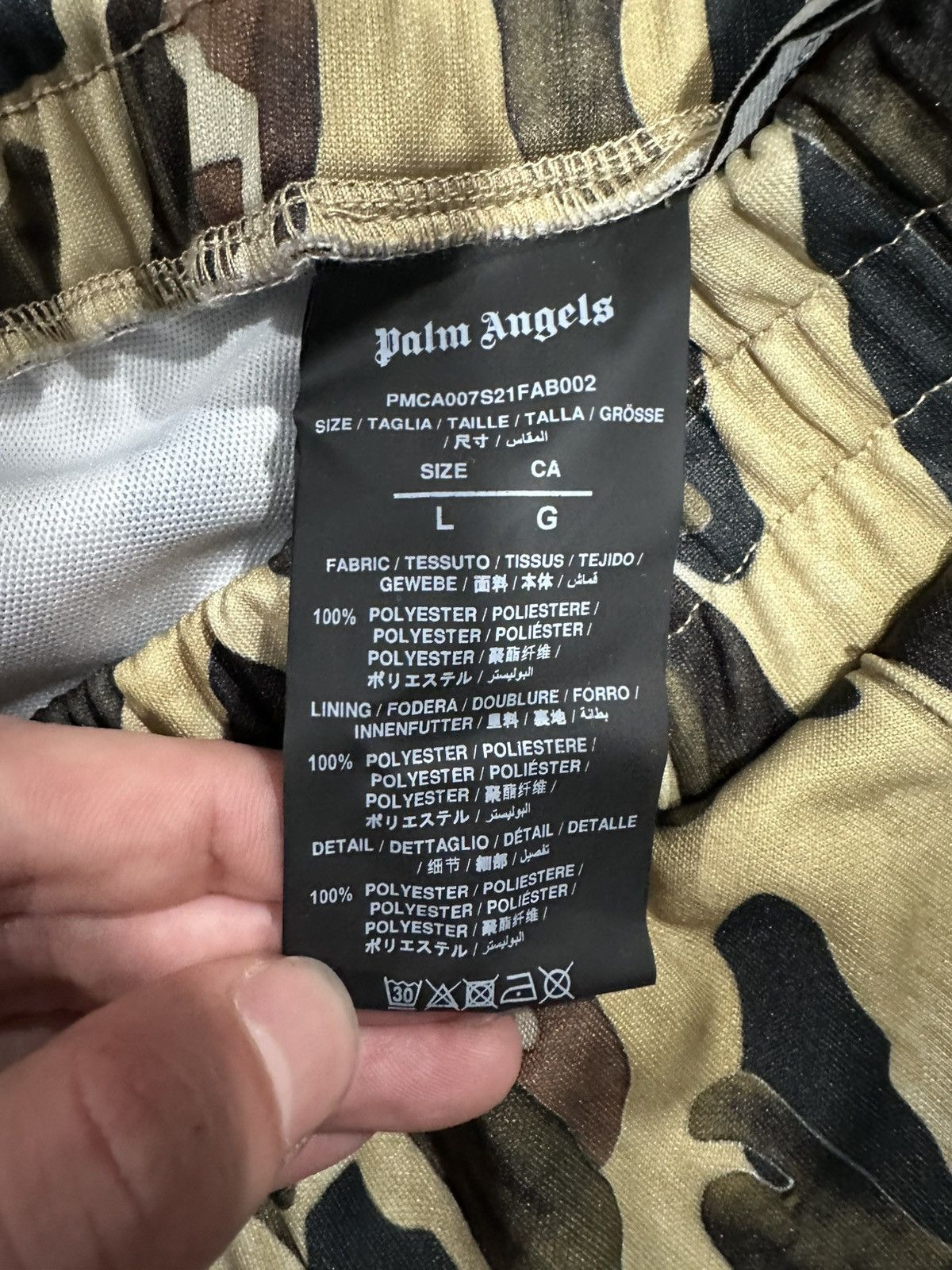Palm Angels PALM ANGELS CAMO SIDE STRIPE TRACK PANTS Size US 34 / EU 50 - 3 Thumbnail