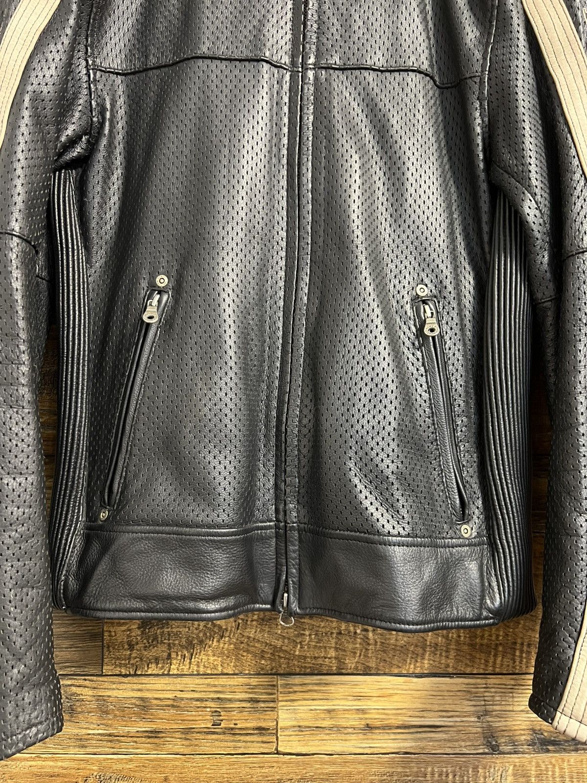 Harley Davidson HARLEY DAVIDSON Jacket Perforated Leather Bomber Racing Size US M / EU 48-50 / 2 - 11 Thumbnail