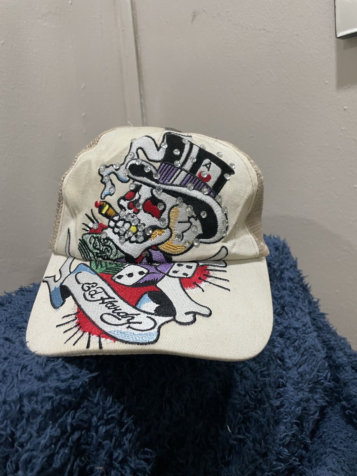 Ed Hardy Don Ed Hardy Signature Snapback Cap Trucker embroidery Skull Size ONE SIZE - 1 Thumbnail