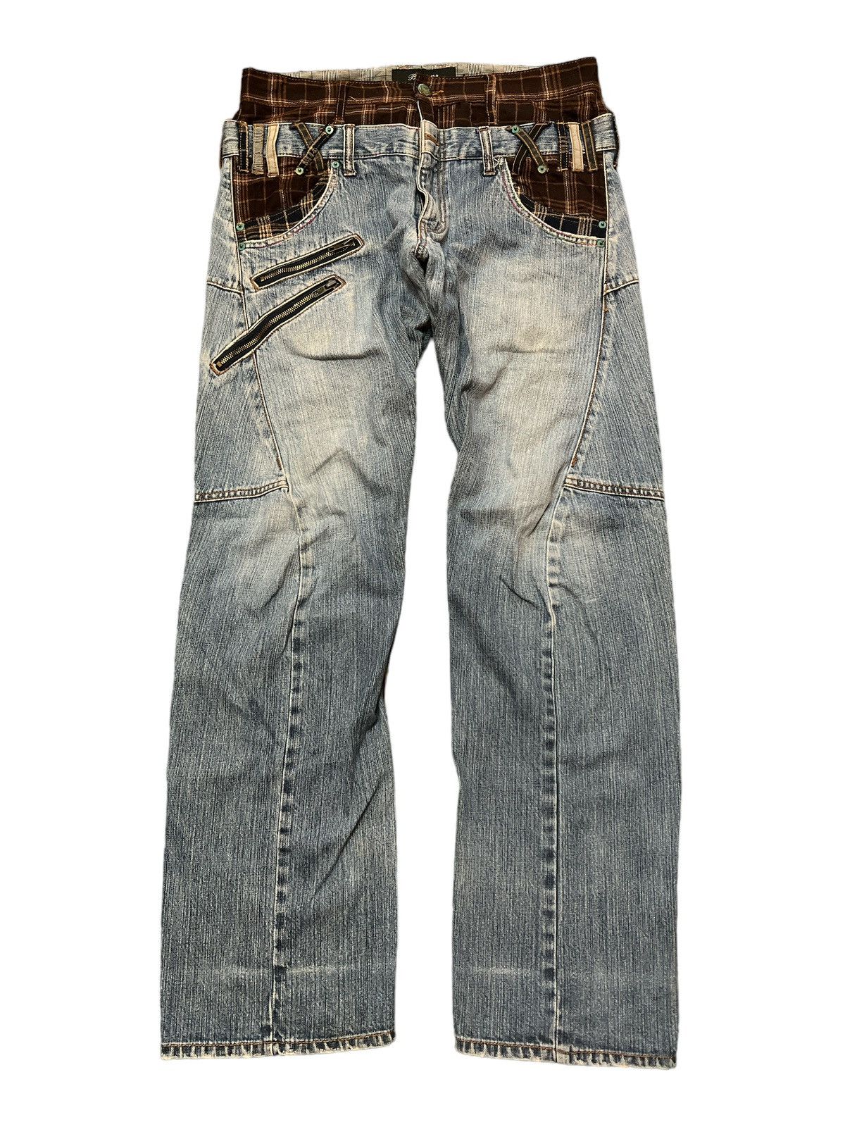 Japanese Brand × Vintage DOUBLE WAIST💥BREATHMINT TWIST DISTRESSED DENIM PANT Size US 32 / EU 48 - 1 Thumbnail