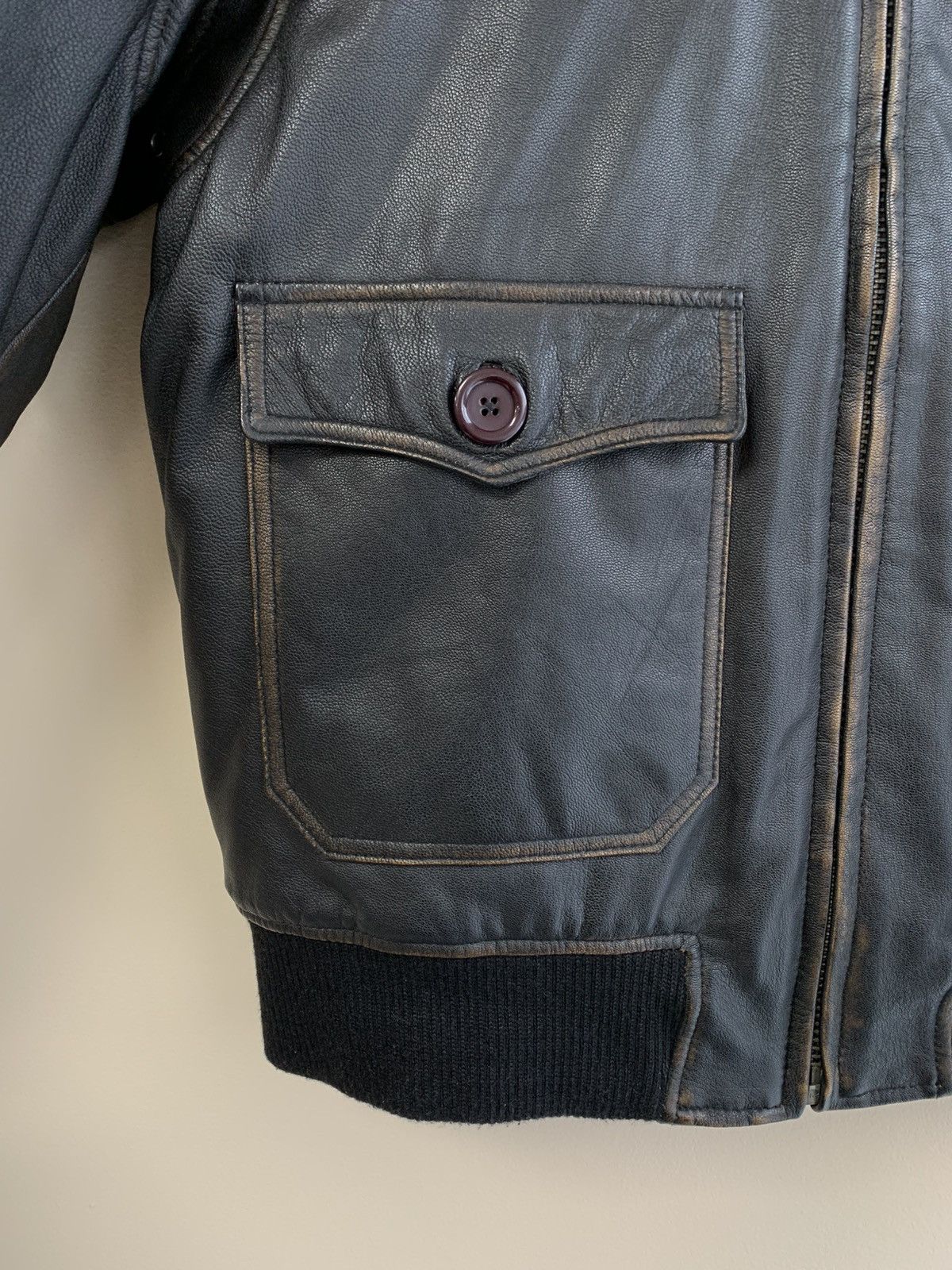 Other Warson Motors G1 Hot Rod Brown Rub Off Leather Jacket Mens Size US XL / EU 56 / 4 - 6 Thumbnail