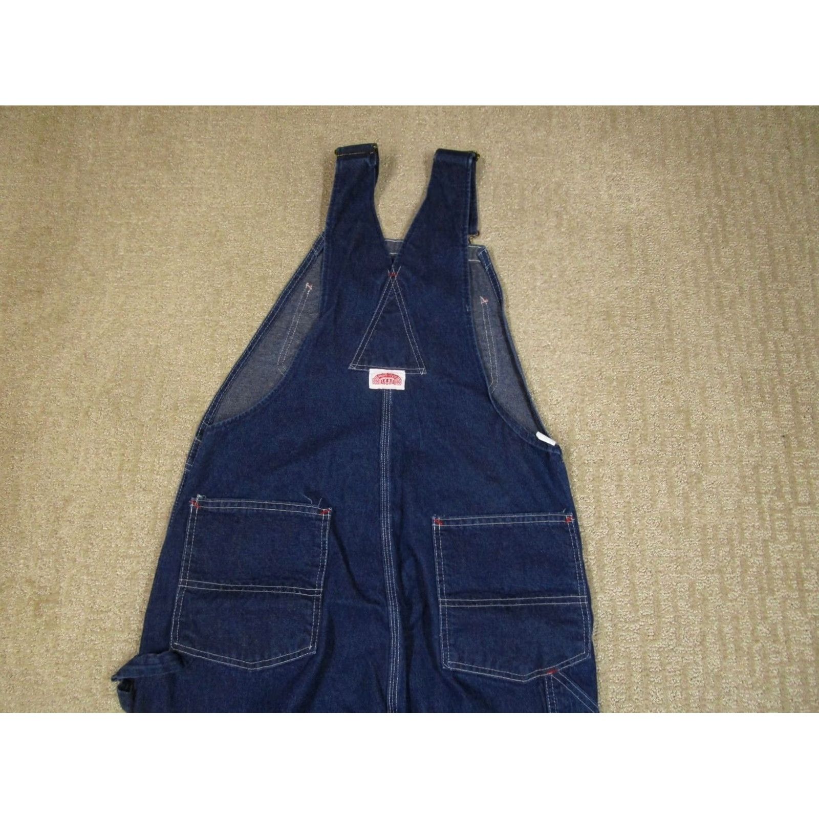 Vintage Roundhouse Jeans Overalls Men 36x34 Blue Denim 5-Pocket Logo Dark Wash Relaxed Straight 36 Mens Jeans Size US 36 / EU 52 - 4 Thumbnail