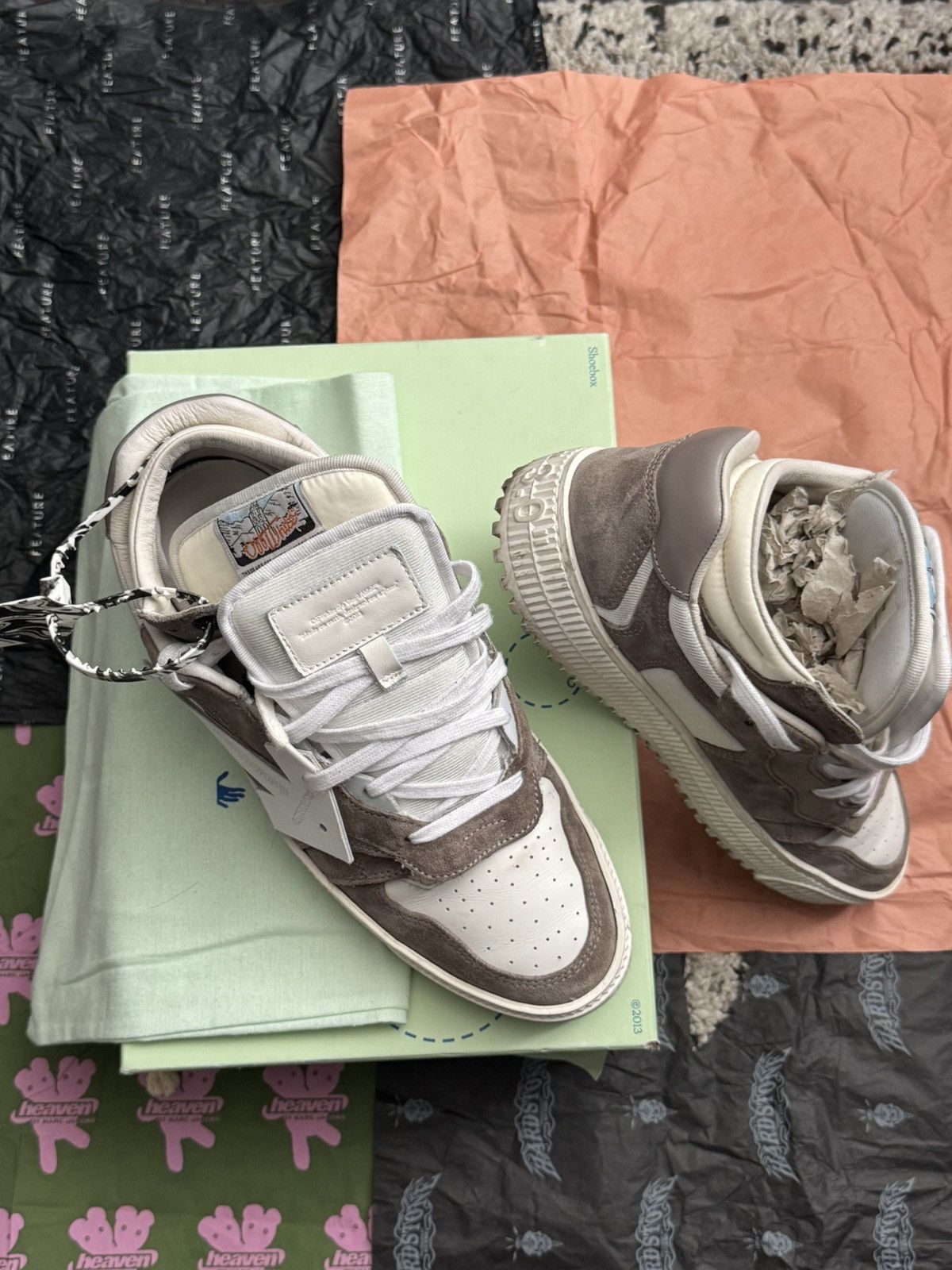 Off-White OFF-WHITE C/O VIRGIL ABLOH Grey 3.0 Off Court Suede Sneakers Size US 9 / EU 42 - 1 Thumbnail