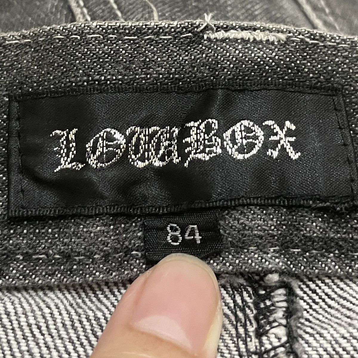 LOWBOX Very Rare Vintage Japanese Brand Lowbox Painting Jeans 1990a Size US 35 - 9 Thumbnail