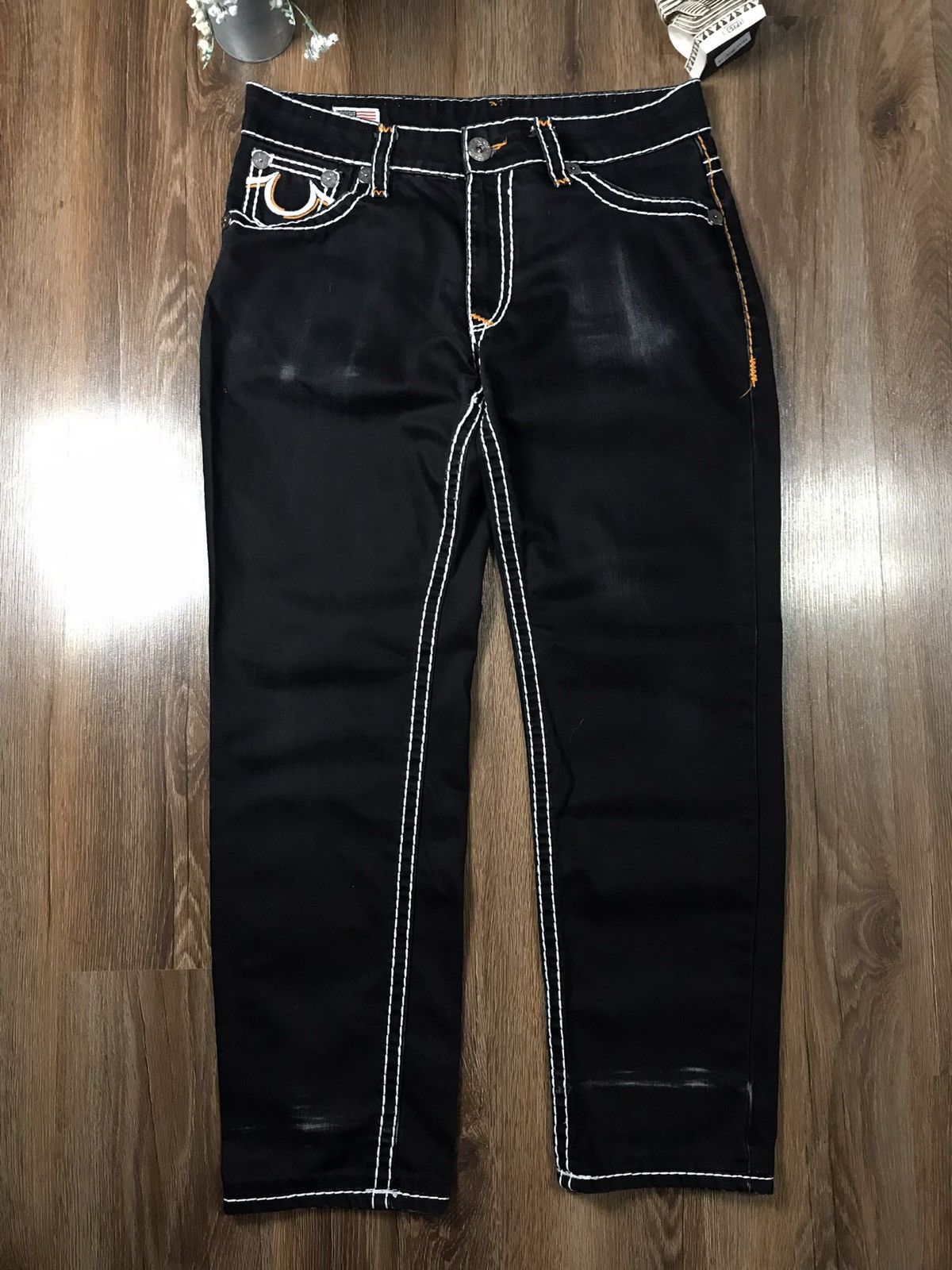 True Religion Rainbow Bobby Black Baggy jeans