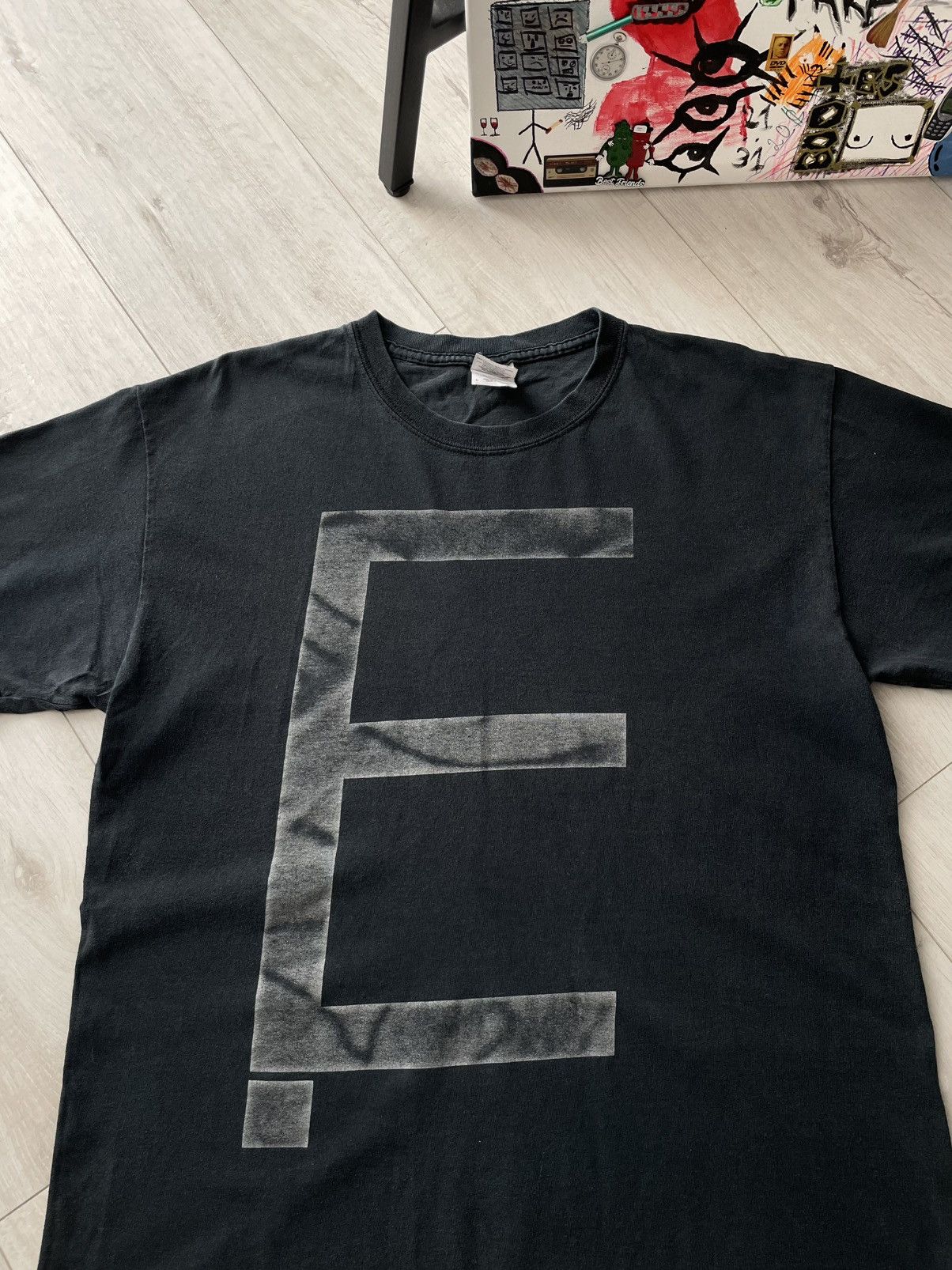 Rap Tees Vintage Eminem 00’s Rap Tees E Logo Black RARE Size US L / EU 52-54 / 3 - 3 Thumbnail