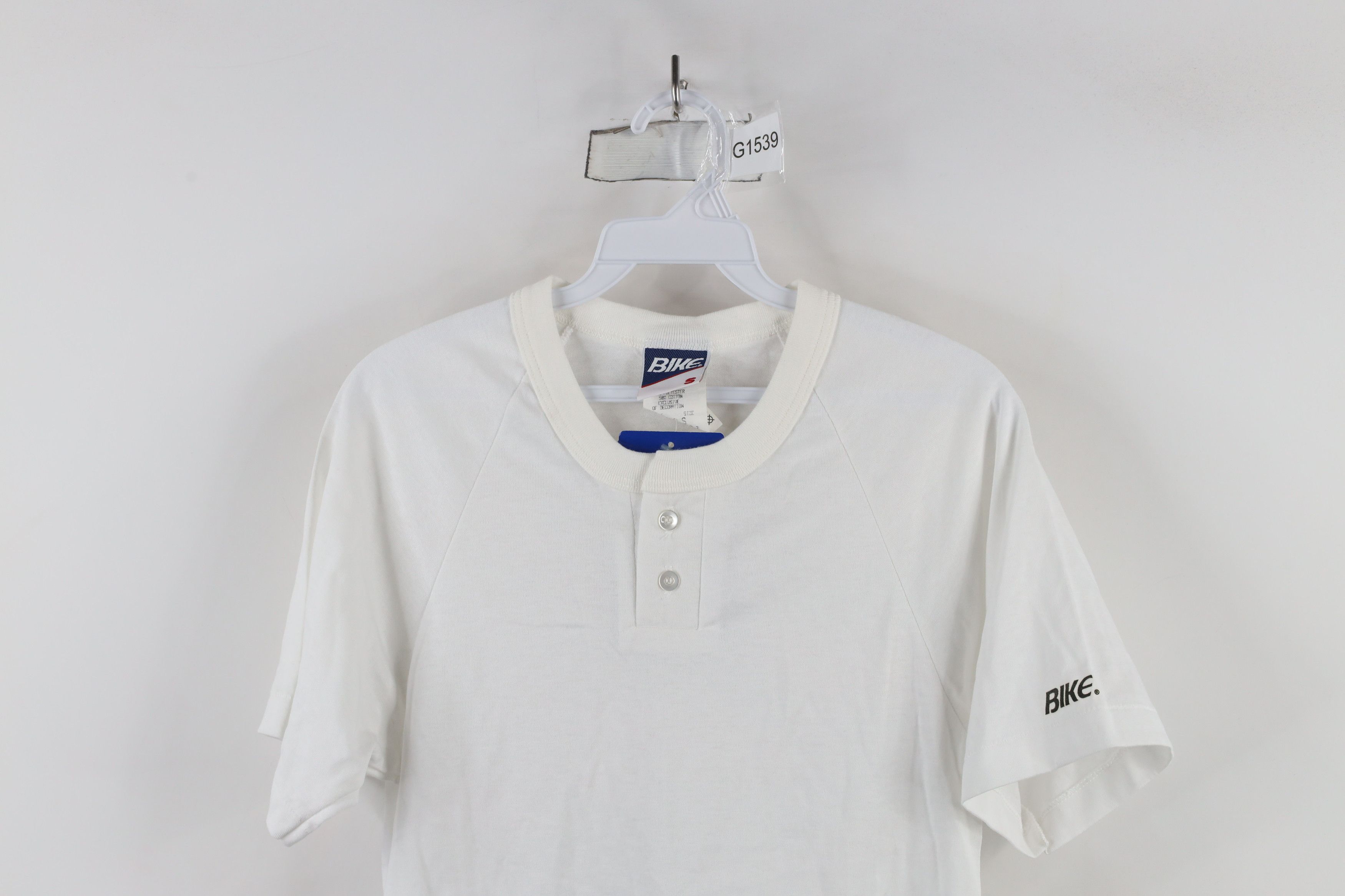 Vintage Deadstock Vintage 90s Streetwear Henley T-Shirt White USA Size US S / EU 44-46 / 1 - 2 Thumbnail