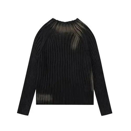 VIBE Graffiti Old Slim Fit Knitted Sweater Pullover y2k style Size US XL / EU 56 / 4 - 4 Thumbnail
