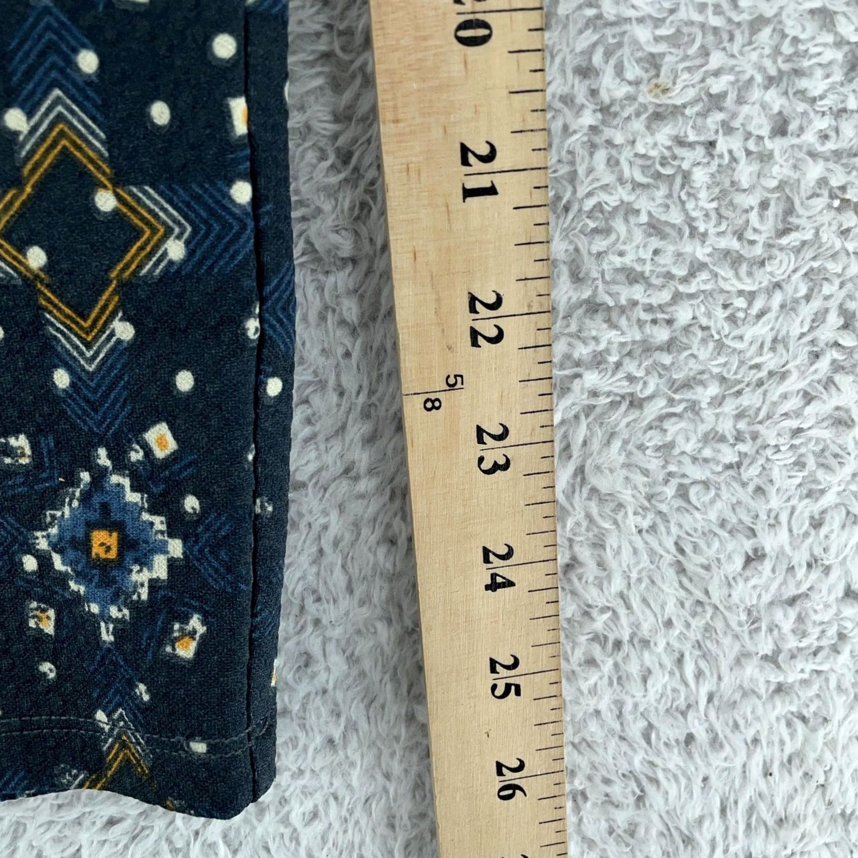 Vintage LuLaRoe Pencil Skirt Womens 2XL Navy Blue Geometric Print Stretch Knit Size 40" / US 18 - 4 Thumbnail