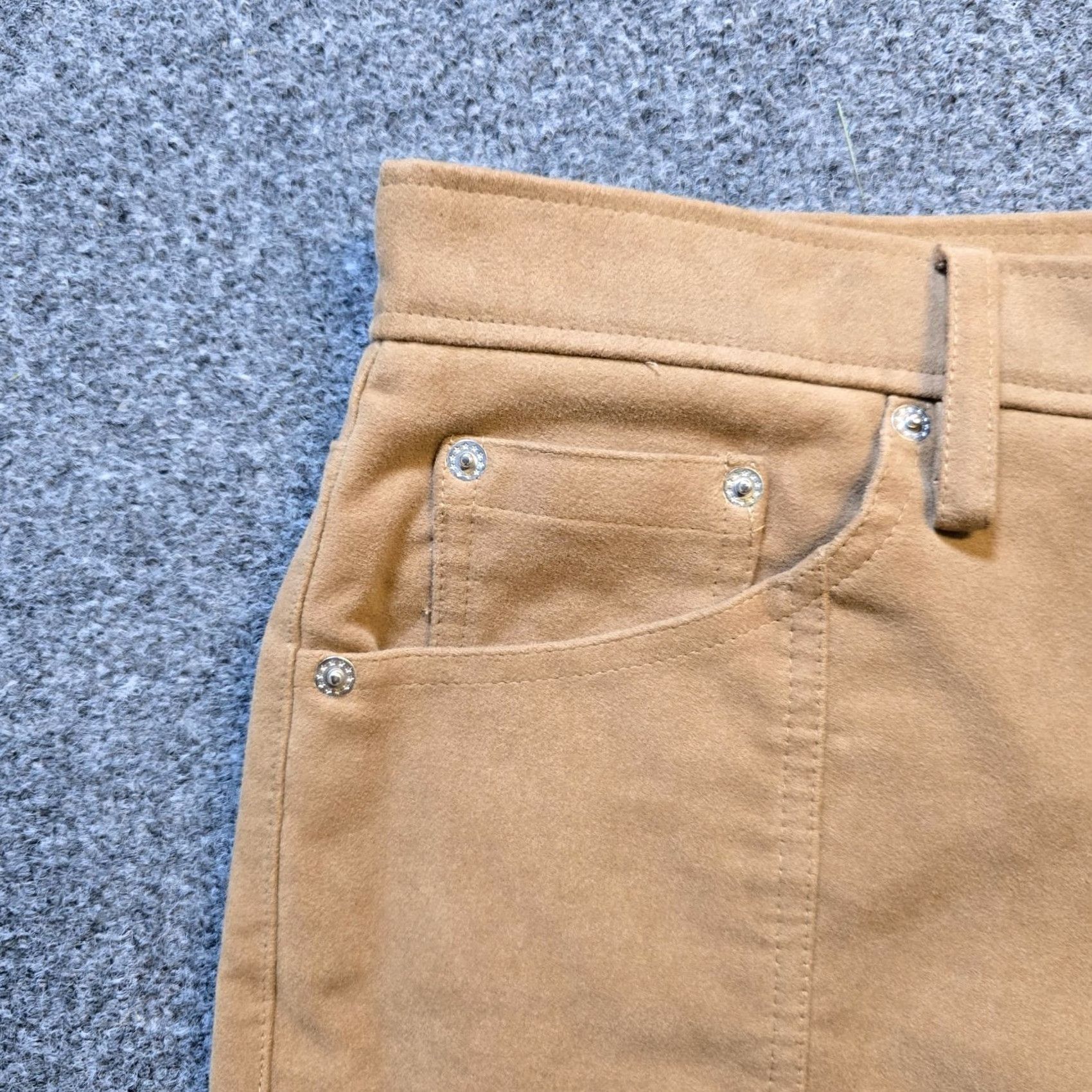 Vintage Sefr Pants Mens 32 Beige Tan Bonanza Trousers Heavy Capsule Minimalist Casual Khakis Straight Leg 33in Inseam Mens Regular Vintage No Size 24" / US 00 / IT 34 - 3 Thumbnail