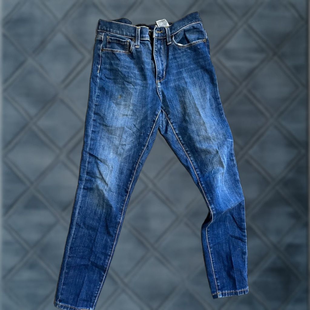 Banana Republic Banana Republic Premium Denim High-Rise Skinny Jeans Women's 27 Blue Med Wash Denim Jeans 5-Pocket Womens Size 27 Blue Size 27" / US 4 / IT 40 - 1 Thumbnail