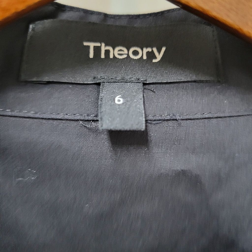 Theory THEORY Shift Poplin Tunic Black Lace-Up Long-Sleeves Dress 6 Size M / US 6-8 / IT 42-44 - 6 Thumbnail