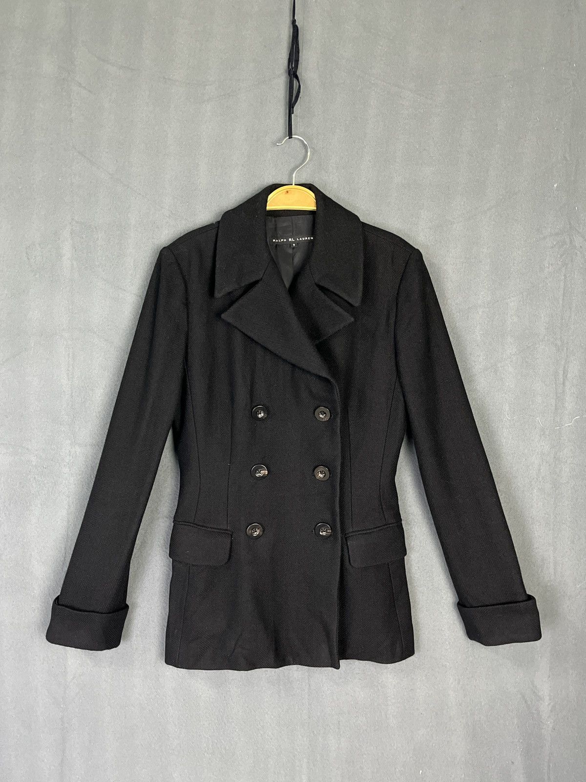 Ralph Lauren Ralph Lauren Black Wool Double Breasted Jacket Size S / US 4 / IT 40 - 1 Thumbnail