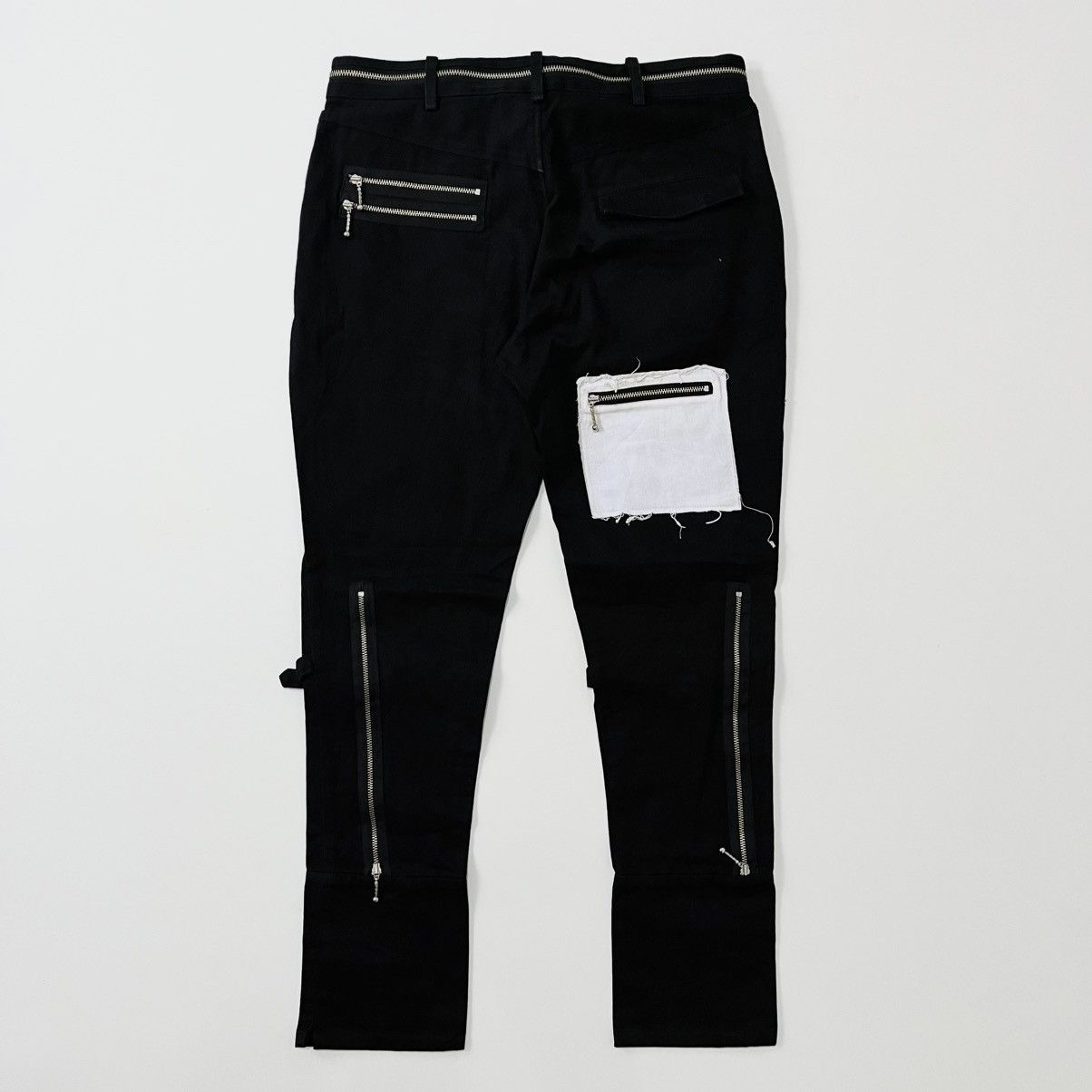 Japanese Brand Slightly Numb Black Denim Pants - Punk Style Size US 31 - 5 Thumbnail