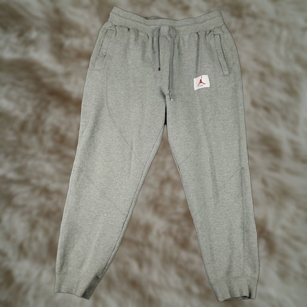 Jordan Brand Jordan Womens Gray Fleece Sweatpants Joggers Pants Large Activewear Size 36" / US 14 / IT 50 - 1 Thumbnail