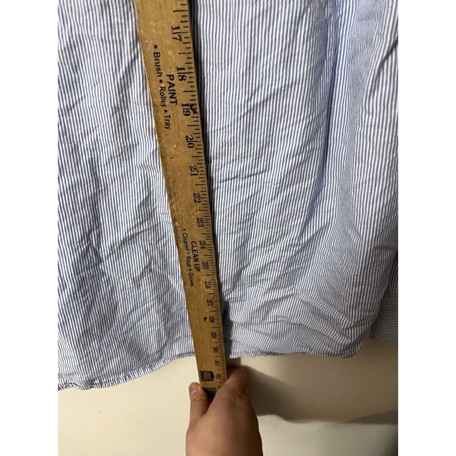 Izod IZOD Shirt Mens Long Sleeve Blue Striped Button Down XL Washed Size US XL / EU 56 / 4 - 4 Thumbnail