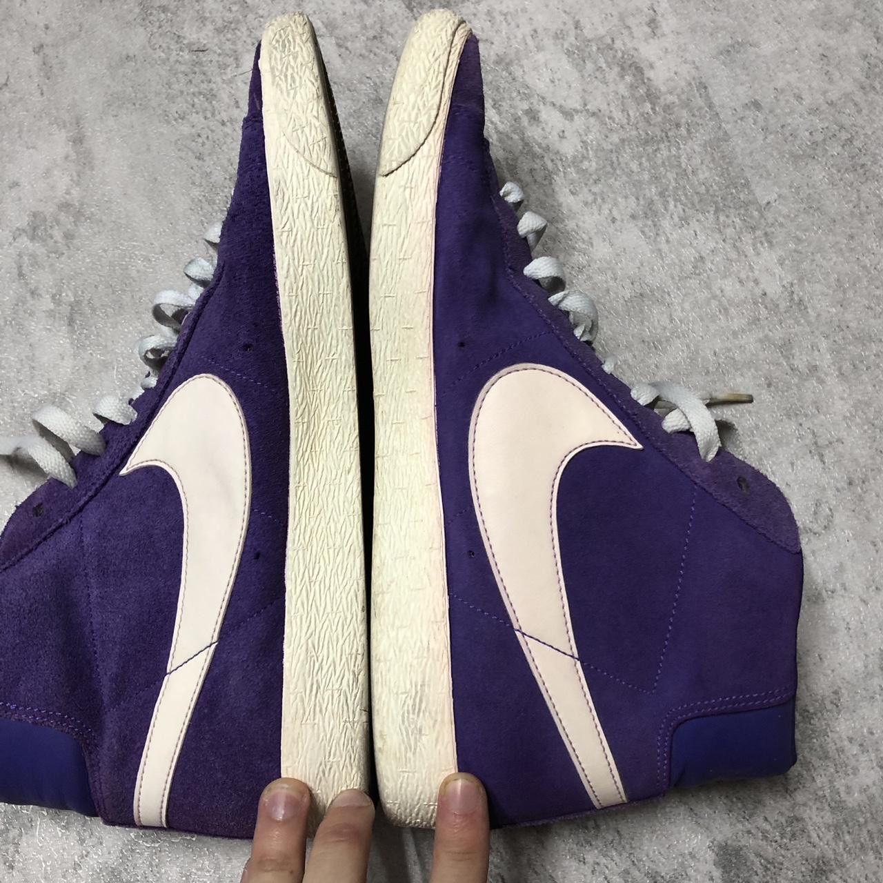 Nike Purple and white Nike high top trainers #skater Size US 9 / EU 42 - 5 Thumbnail