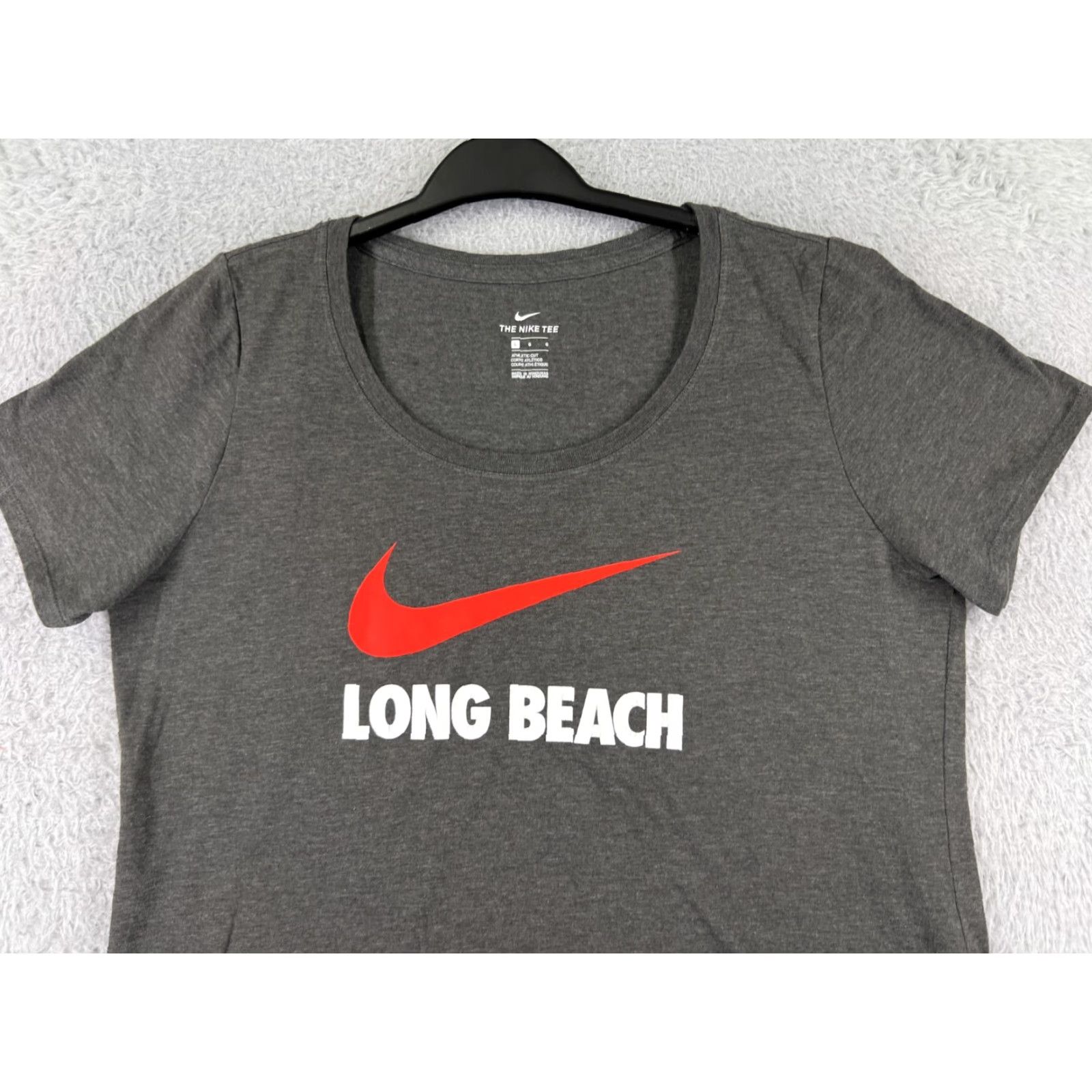 Nike Nike Shirt Womens Large Gray Round Neck Short Sleeve Logo Dri-Fit California Beach Style Mens Girls Size L / US 10 / IT 46 - 6 Thumbnail