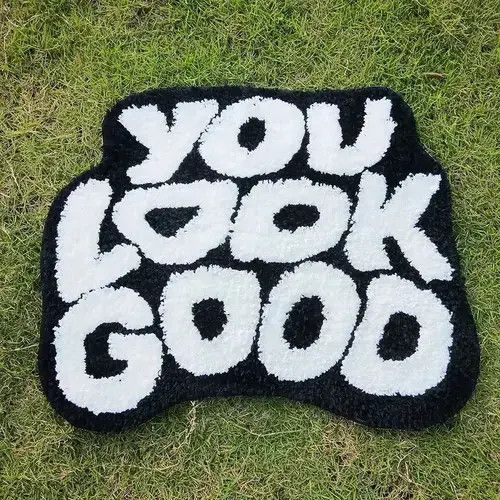 Designer 50cmX60cm You Look Good Soft Rug Size ONE SIZE - 1 Thumbnail