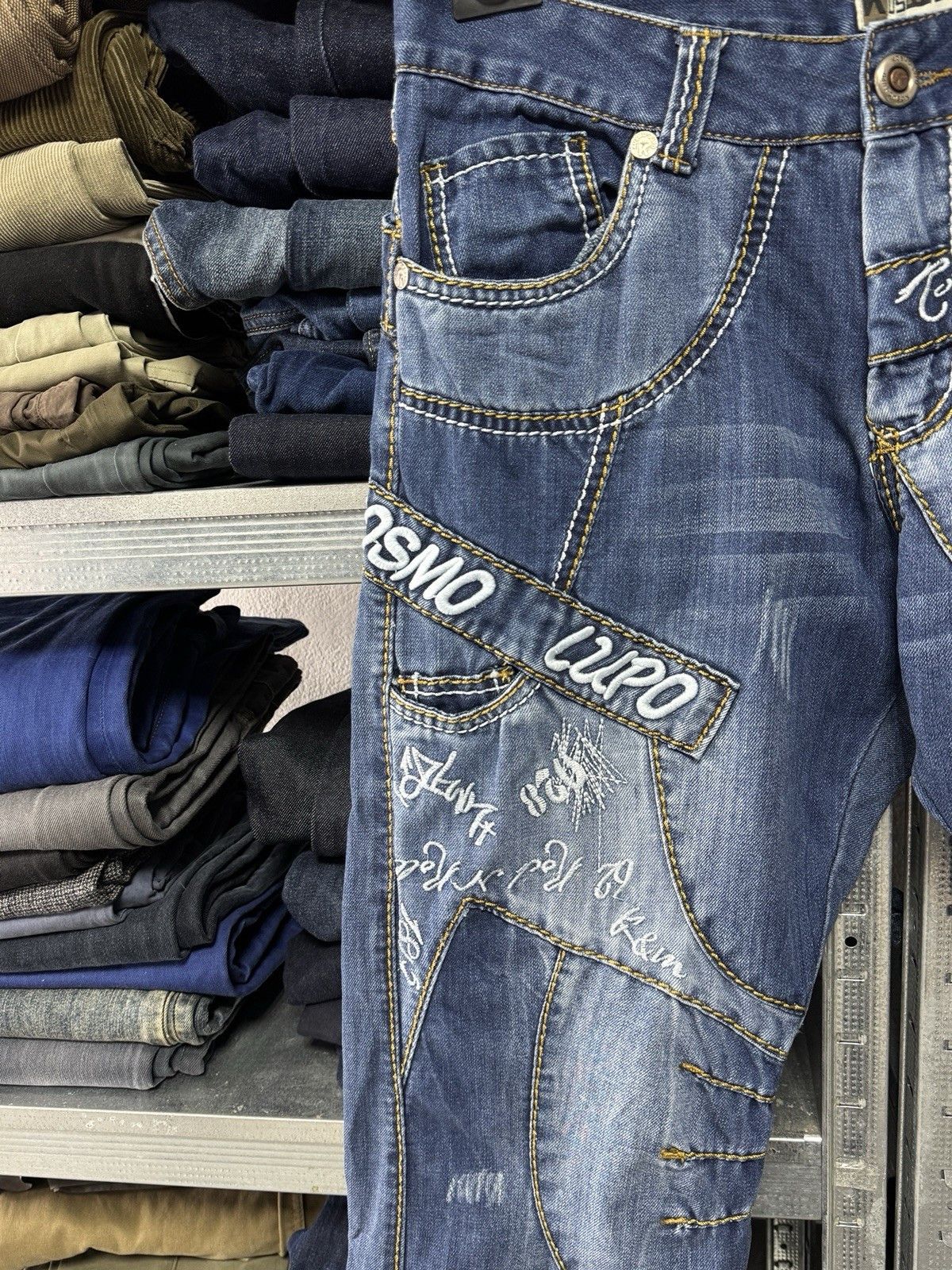 Other Kosmo Lupo y2k Denim Zipper Japan Style Distressed Jeans Size US 32 / EU 48 - 4 Thumbnail