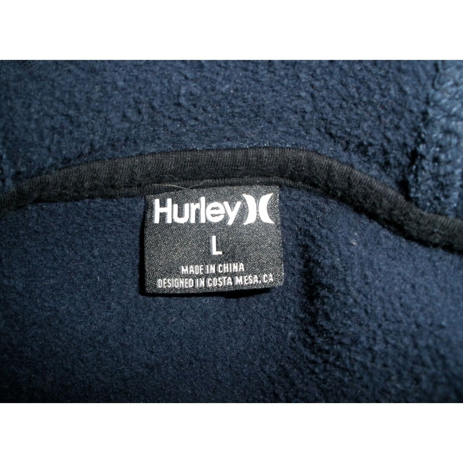 Hurley Hurley Pullover Hoodie Sweatshirt Navy Blue Logo Print Hooded Men’s Large Size US L / EU 52-54 / 3 - 4 Thumbnail
