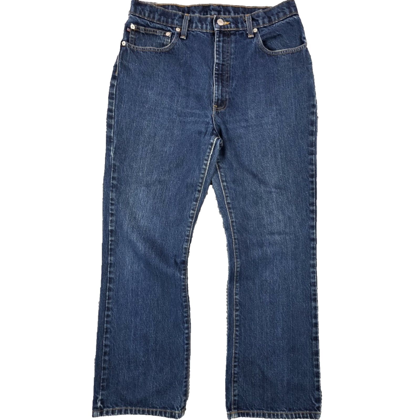 Polo Ralph Lauren VINTAGE Polo Ralph Lauren Polo Jeans Company Slim Flare Blue Jeans Womens 14x29 High Waist Slim Jeans 14 32 in Blue 90s Womens Jeans Size 36" / US 14 / IT 50 - 2 Thumbnail