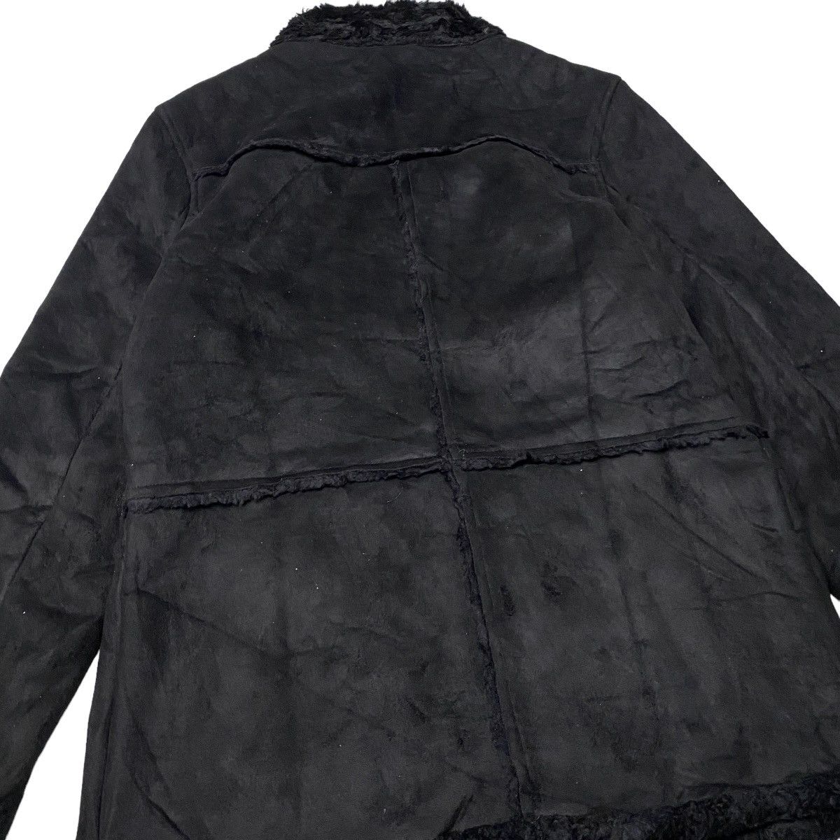 14th Addiction × If Six Was Nine × Japanese Brand 2000's PPFM Fur Faux Cross Suede Jacket Size US S / EU 44-46 / 1 - 7 Thumbnail