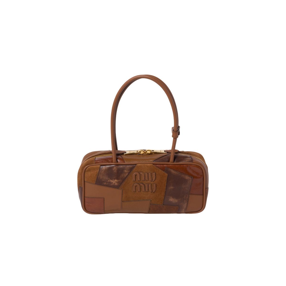 Miu Miu MIU MIU Beau $4650 Patchwork Cognac Top Handle New & Authent Size ONE SIZE - 1 Thumbnail
