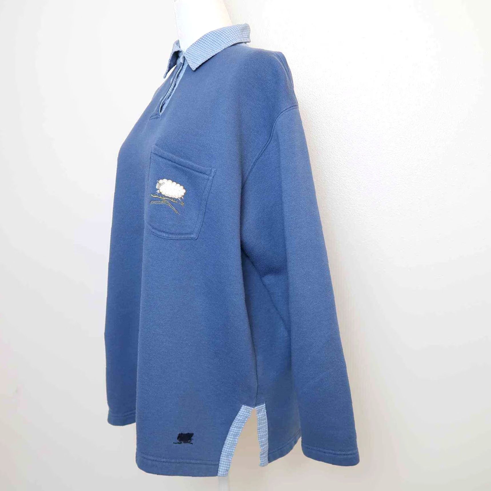 Vintage VINTAGE 90s Clever Shepherd blue collared sheep graphic sweatshirt M Size M / US 6-8 / IT 42-44 - 3 Thumbnail