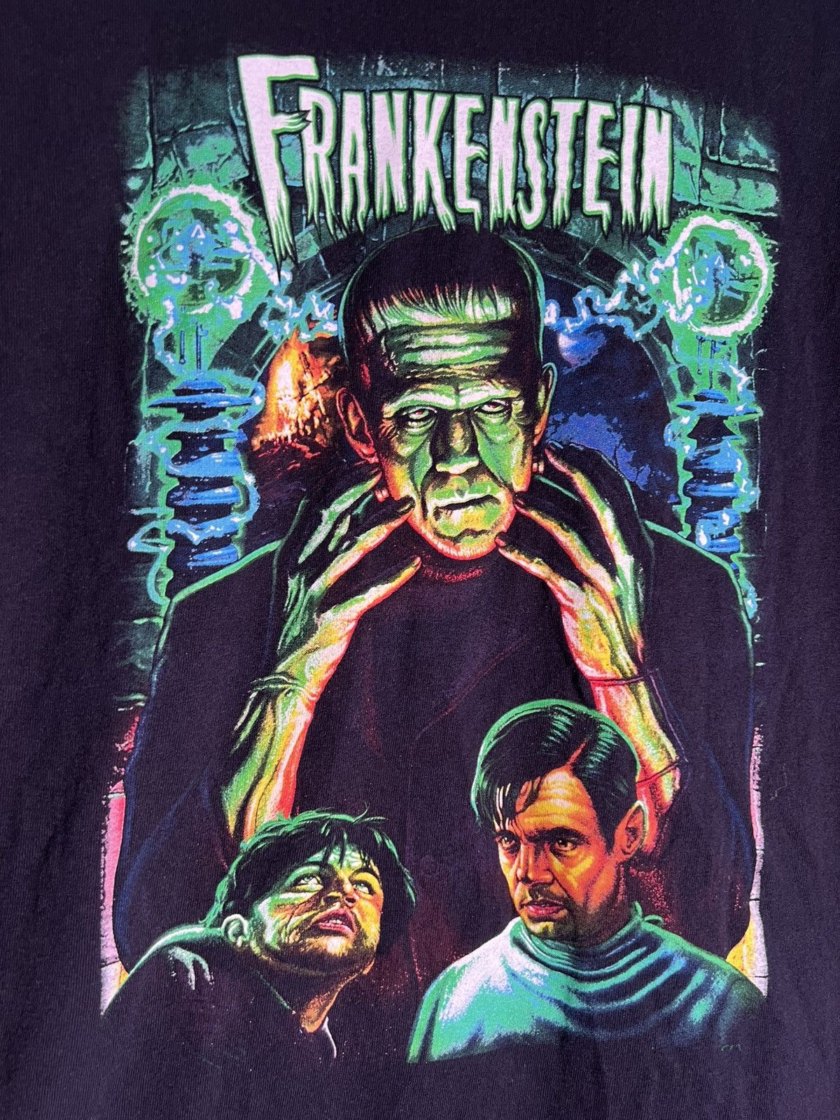 Vintage Late 2000’s Y2K VTG Vintage Rock Rebel Frankenstein T Shirt Size US L / EU 52-54 / 3 - 3 Thumbnail