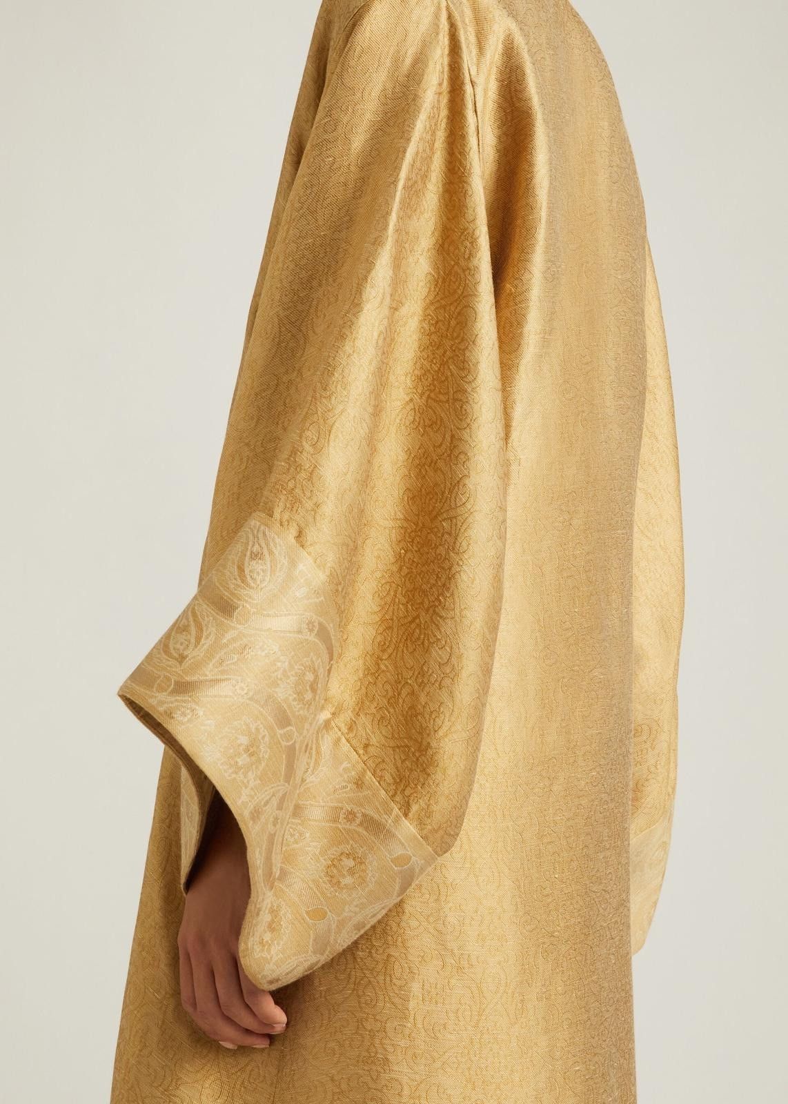 Loro Piana o1srvl11e0525 FAN0136 Silk/Linen Kasey Coat in Golden Size XS / US 0-2 / IT 36-38 - 5 Thumbnail