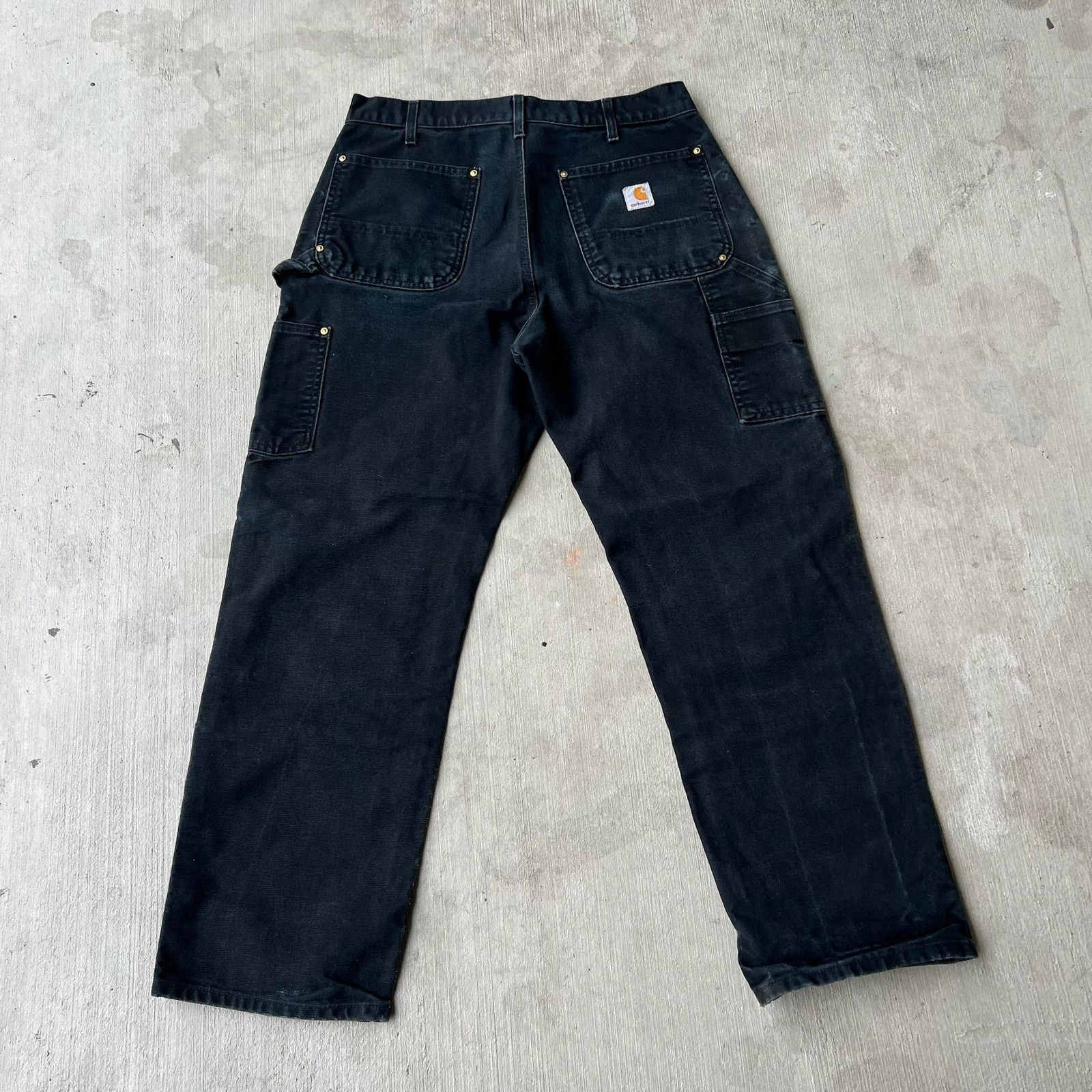 Carhartt × Vintage Carhartt faded black double knee work wear carpenter pants Size US 32 / EU 48 - 4 Thumbnail
