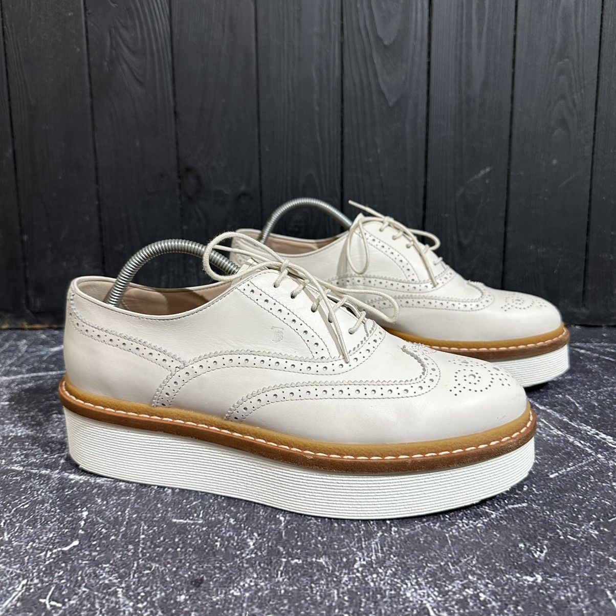 Tod's TOD’S Women’s Platform Leather Shoes Size 39.5 Size US 9.5 / IT 39.5 - 2 Thumbnail