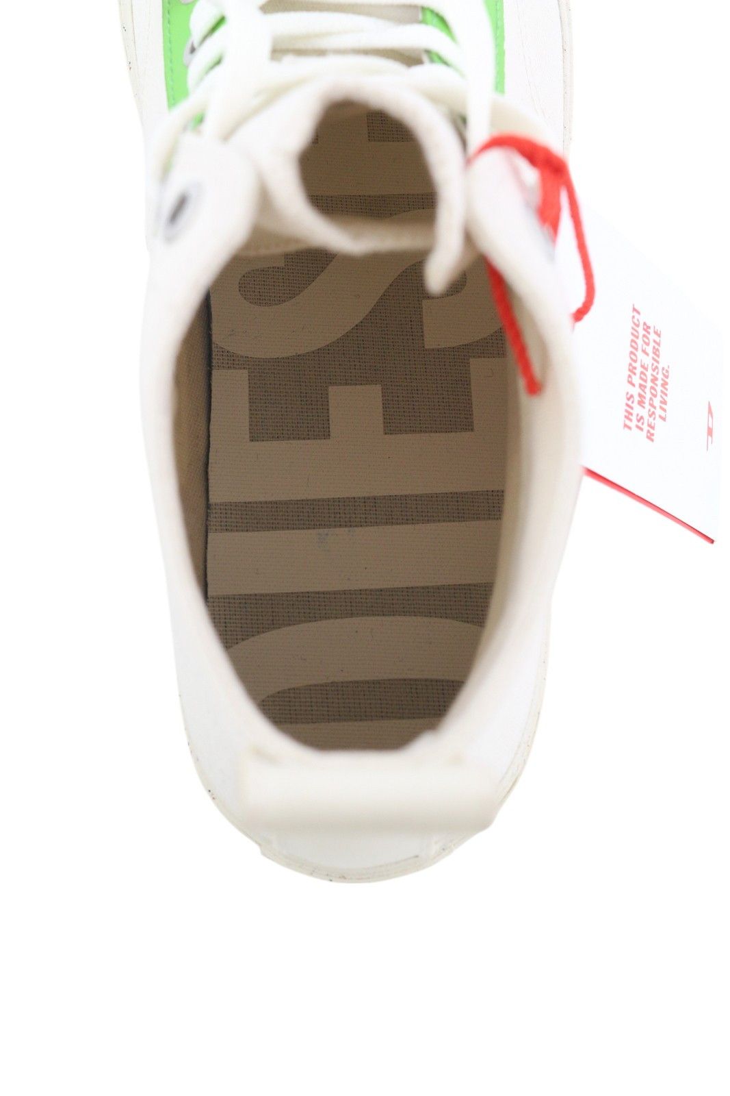 Diesel S-ATHOS MID EU42.5 White Almond Toe Trainers 41122 Size US 9.5 / EU 42-43 - 10 Thumbnail
