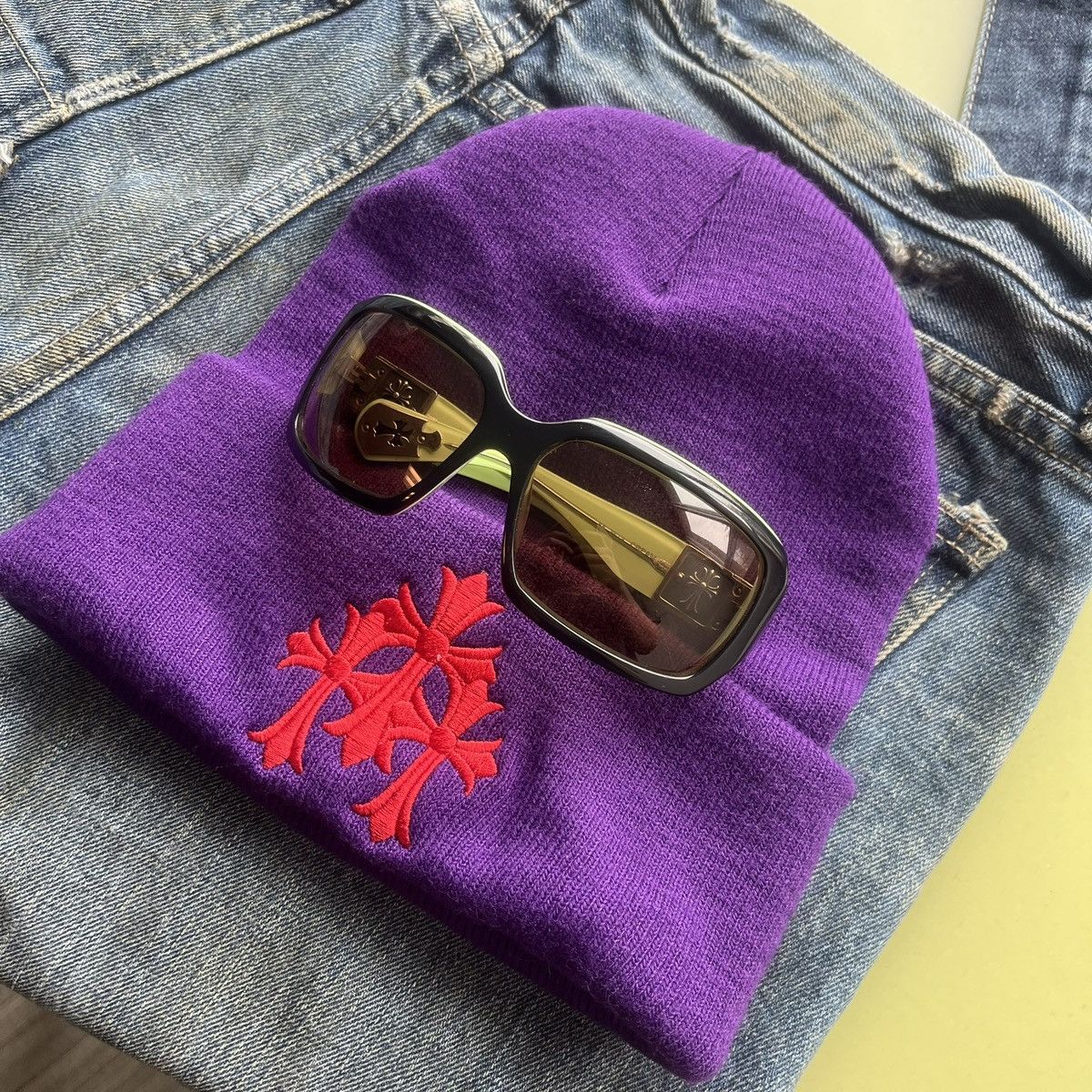 Chrome Hearts CHROME HEARTS CREAM SUNGLASSES Size ONE SIZE - 1 Thumbnail