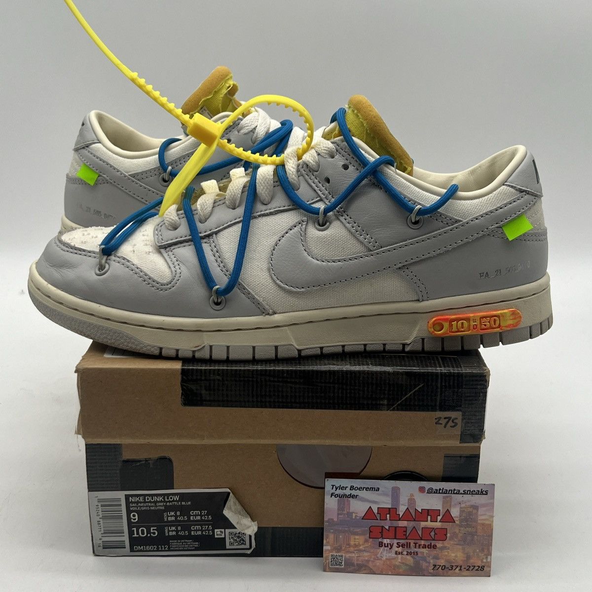 Off-White x Nike Dunk low Lot 10 of 50