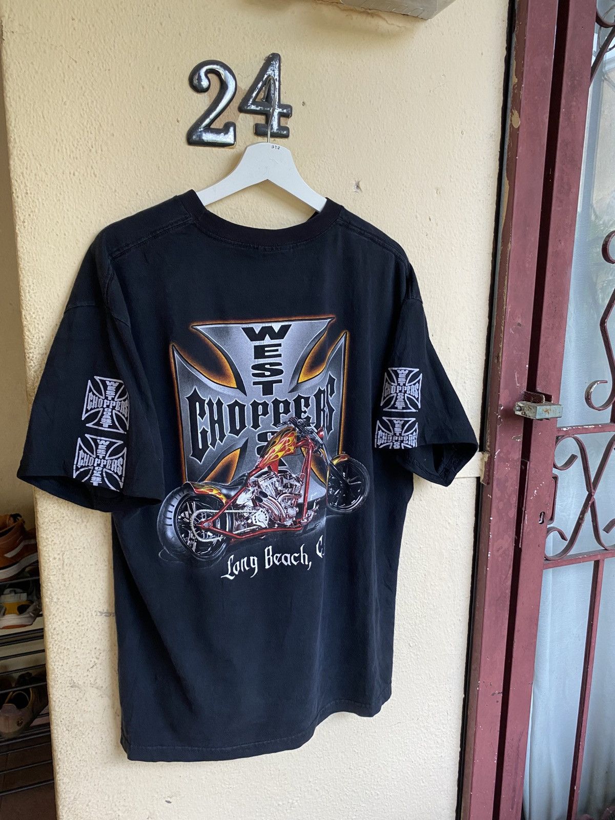 West Coast Choppers Vintage 90s Distressed West Coast Choppers Tee Size US XL / EU 56 / 4 - 1 Thumbnail
