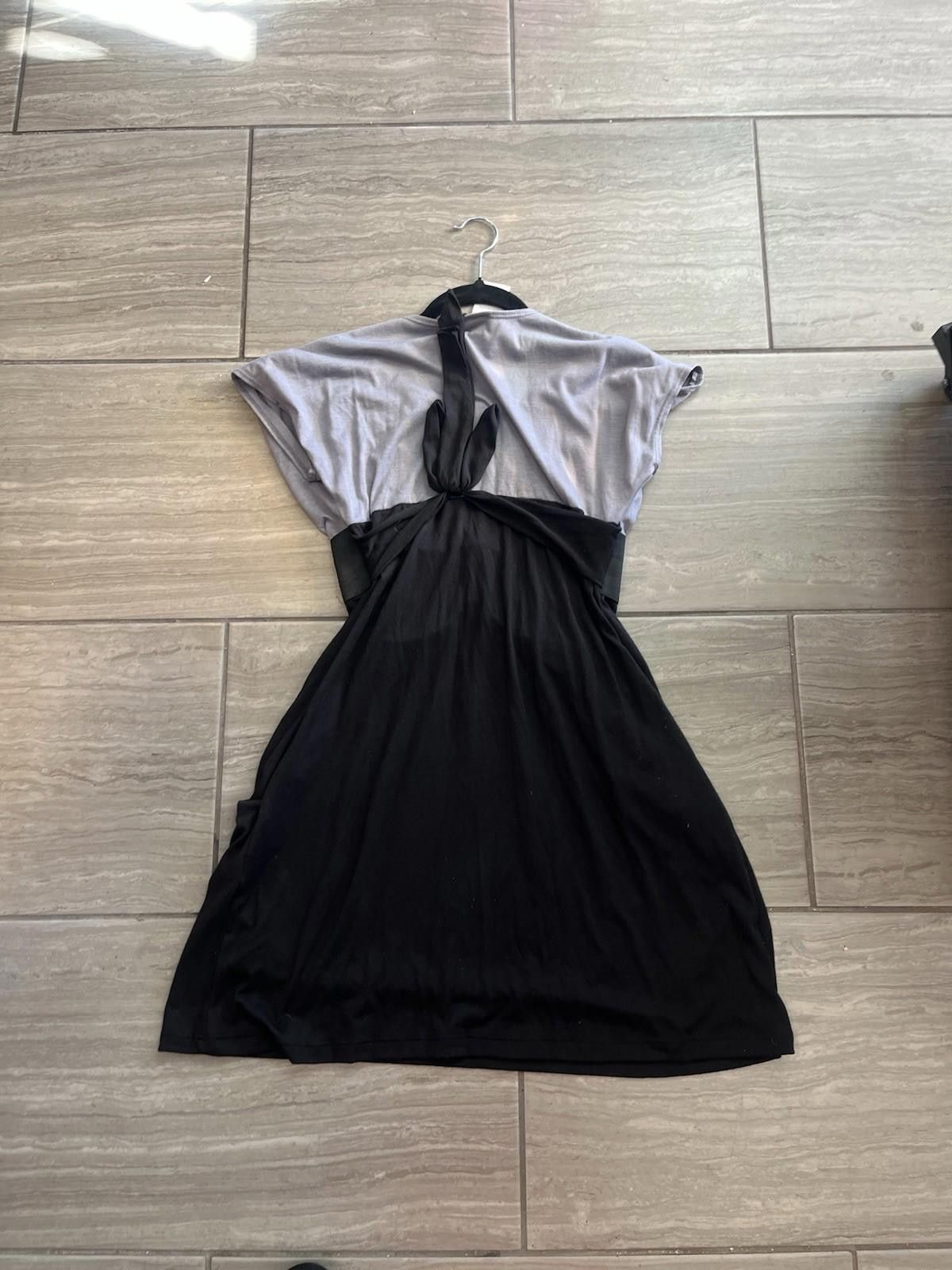Other Chesley Large Grey Black Y2K Pocket Belted Tunic Cap Sleeves Size L / US 10 / IT 46 - 6 Thumbnail
