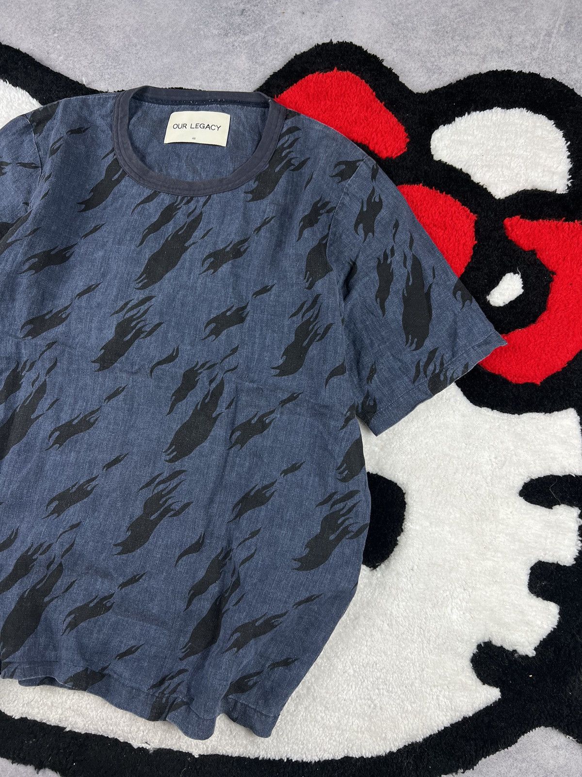 Our Legacy Rare Our Legacy Linen Overprinted Y2K Tee Shirt Size US L / EU 52-54 / 3 - 3 Thumbnail