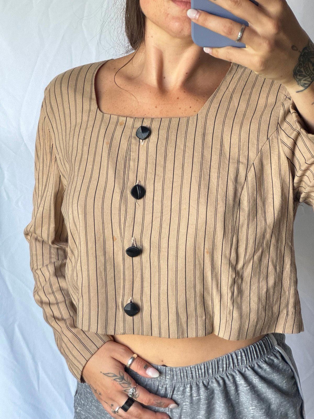 Cornelian Taurus By Daisuke Iwanaga Vintage pinstripe blouse Size M / US 6-8 / IT 42-44 - 2 Thumbnail
