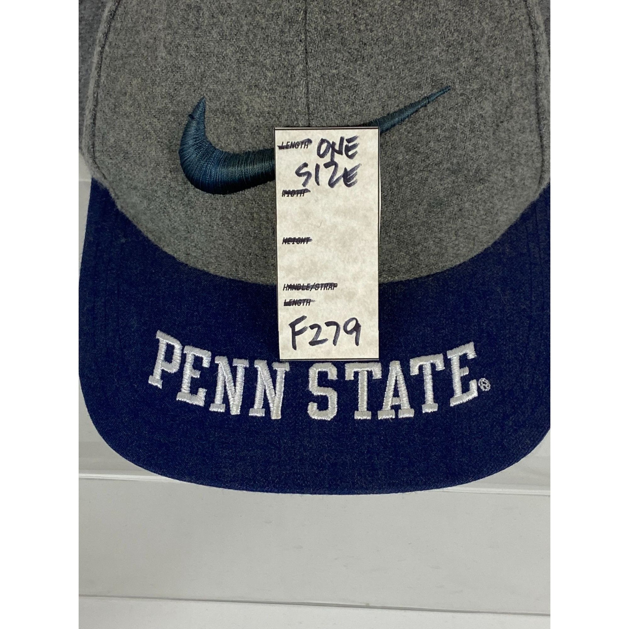 Nike × Vintage Vintage Nike Swoosh Penn State Embroidered Wool Snapback Hat Size ONE SIZE - 8 Thumbnail