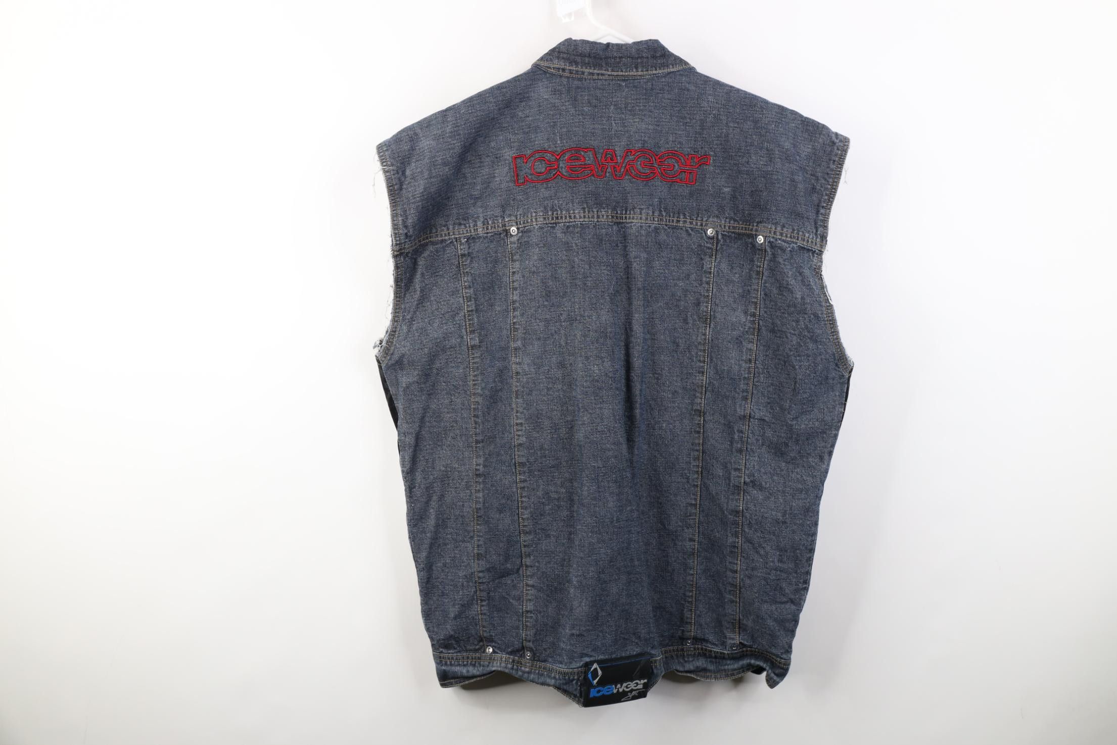 Vintage Vintage 90s Y2K Streetwear Ice T Rap Sleeveless Denim Vest Size US L / EU 52-54 / 3 - 17 Thumbnail